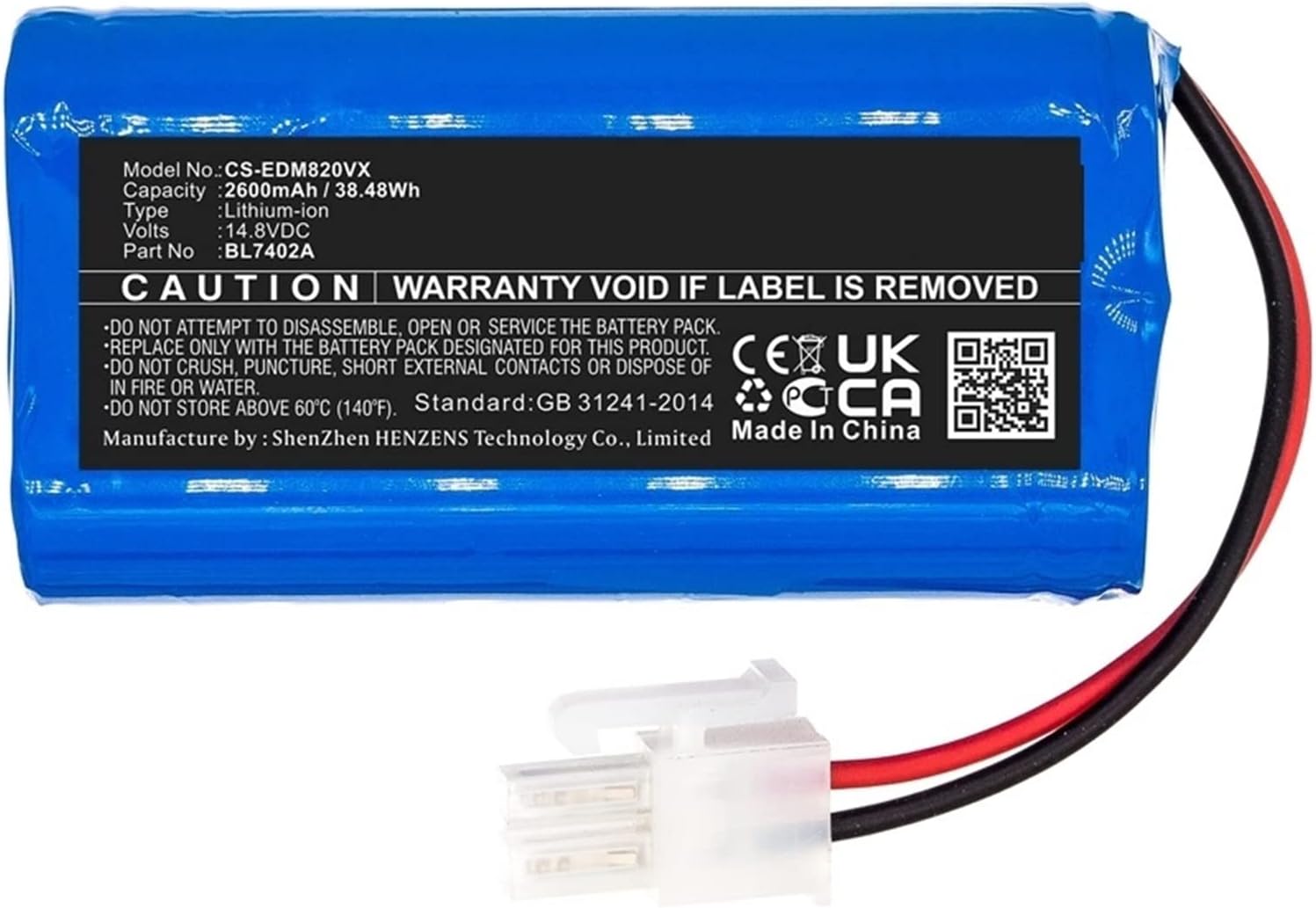 Robot Vacuum Cleaner Battery UR18650ZT4S1PAAF,BL7402A Compatible with Ecovacs