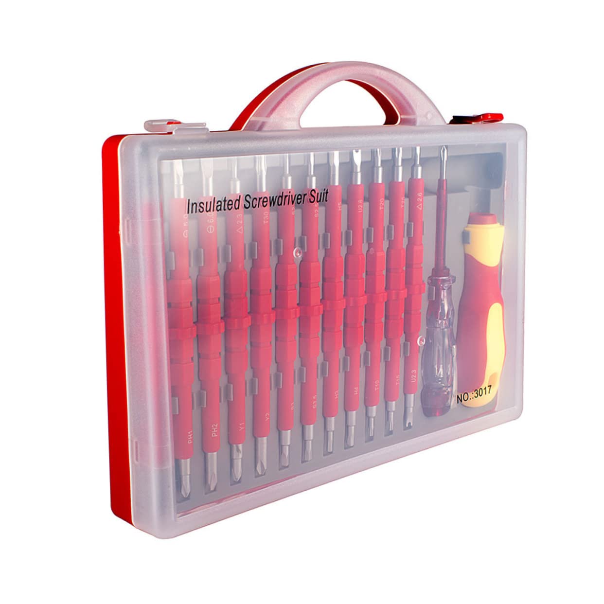 DOITOOL Juego de Destornilladores sin Mango Ergonómico para Electricistas - Kit de Herramientas de Mantenimiento Aisladas 26 en 1 de Acero al Vanadio