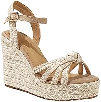 mikarka Women's 2026 Wedge Platform Sandals - Comfortable Braided Espadrille Ankle Strap Open Toe Wedges for Beach Summer