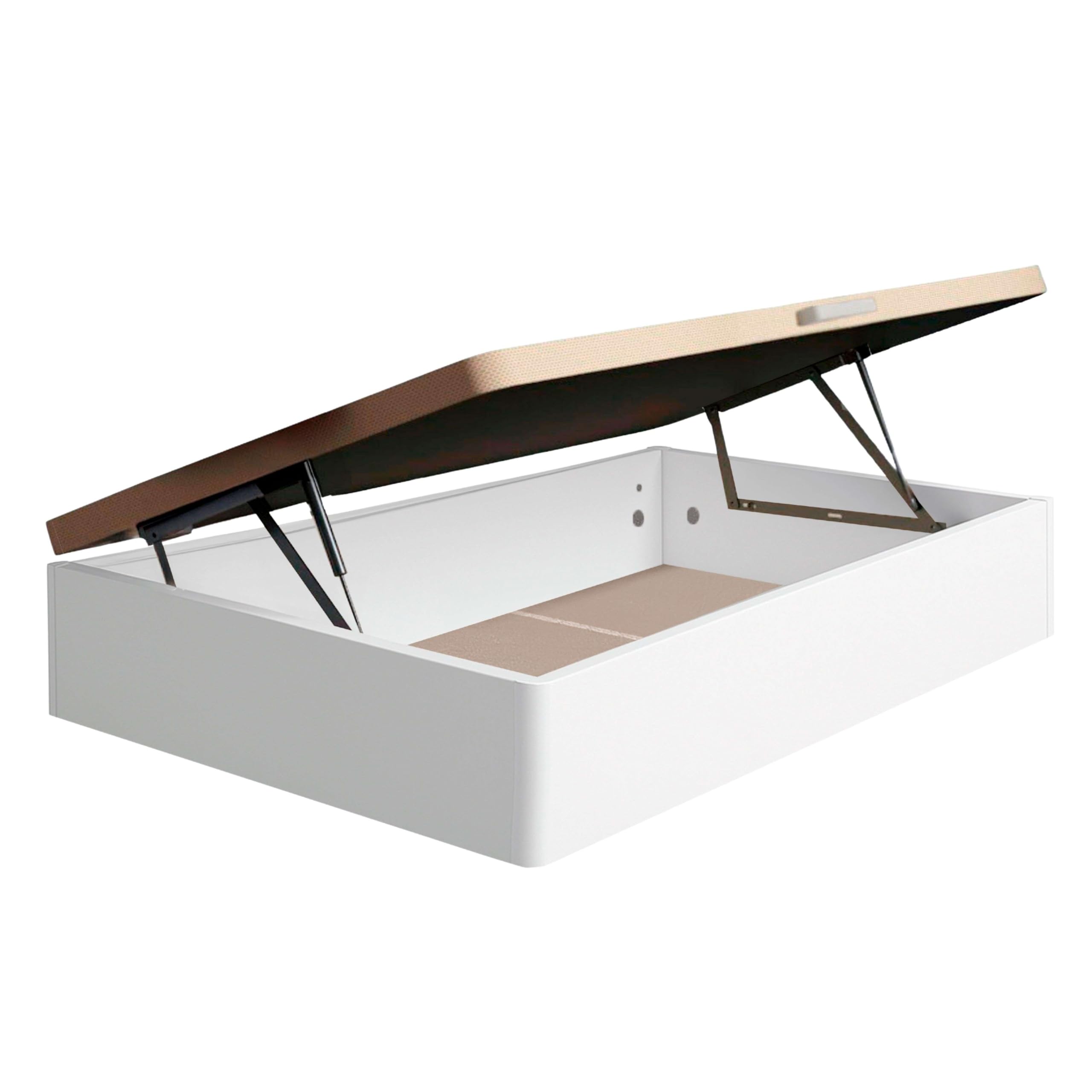 Miroytengo Canapé Apertura Lateral REO | 105x190 | Esquinas Redondeadas | Gran Capacidad | Tapa 3D Transpirable | Blanco
