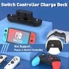 Cargador de controles Switch para Nintendo Joy-Con, base de carga Joy-Con, estación de carga 6 en 1 compatible con Nintendo Switch/Pro Controller/PS5 con cable de carga e indicador 3