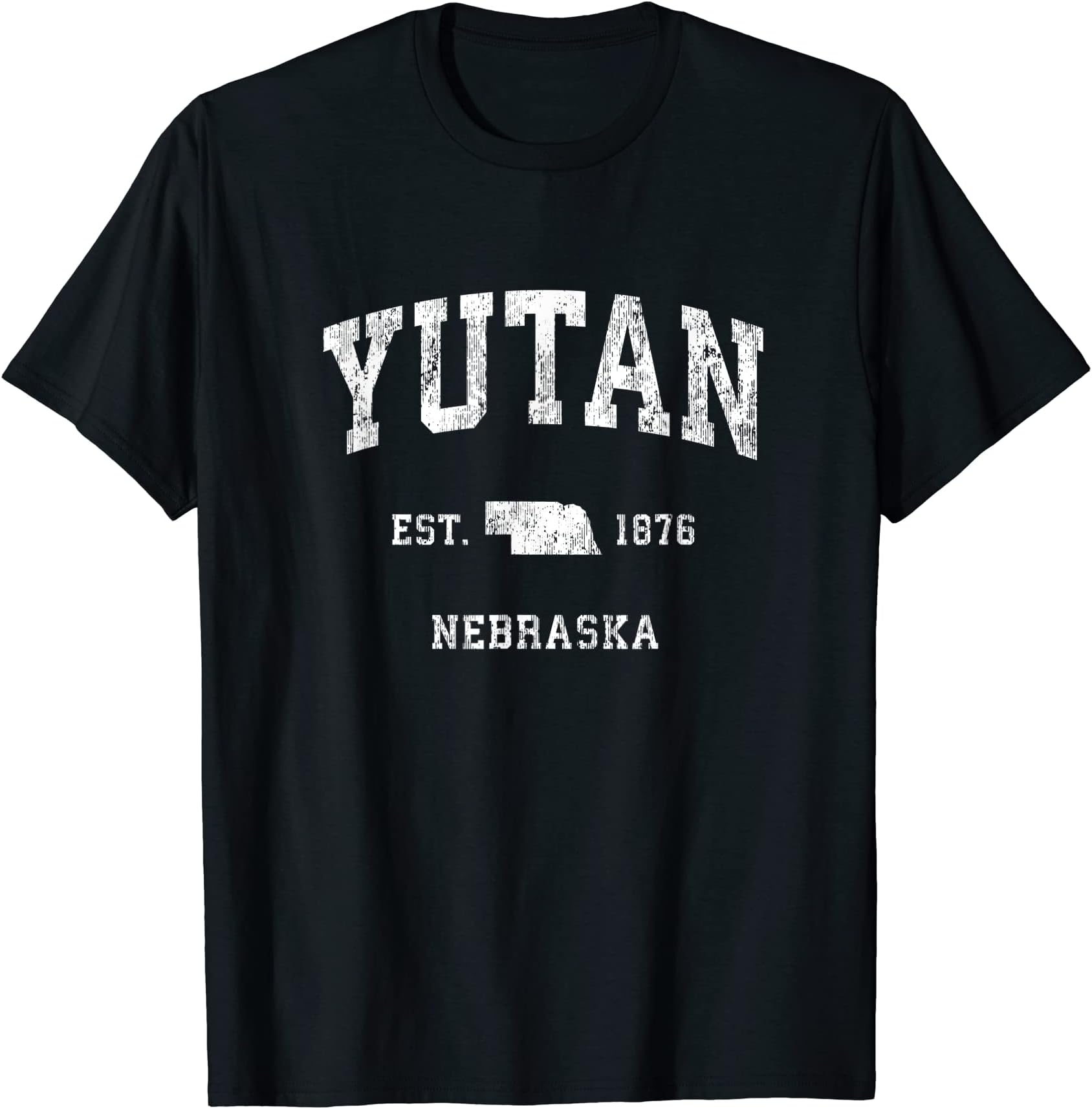 Yutan Nebraska NE Vintage Athletic Sports Design T-Shirt