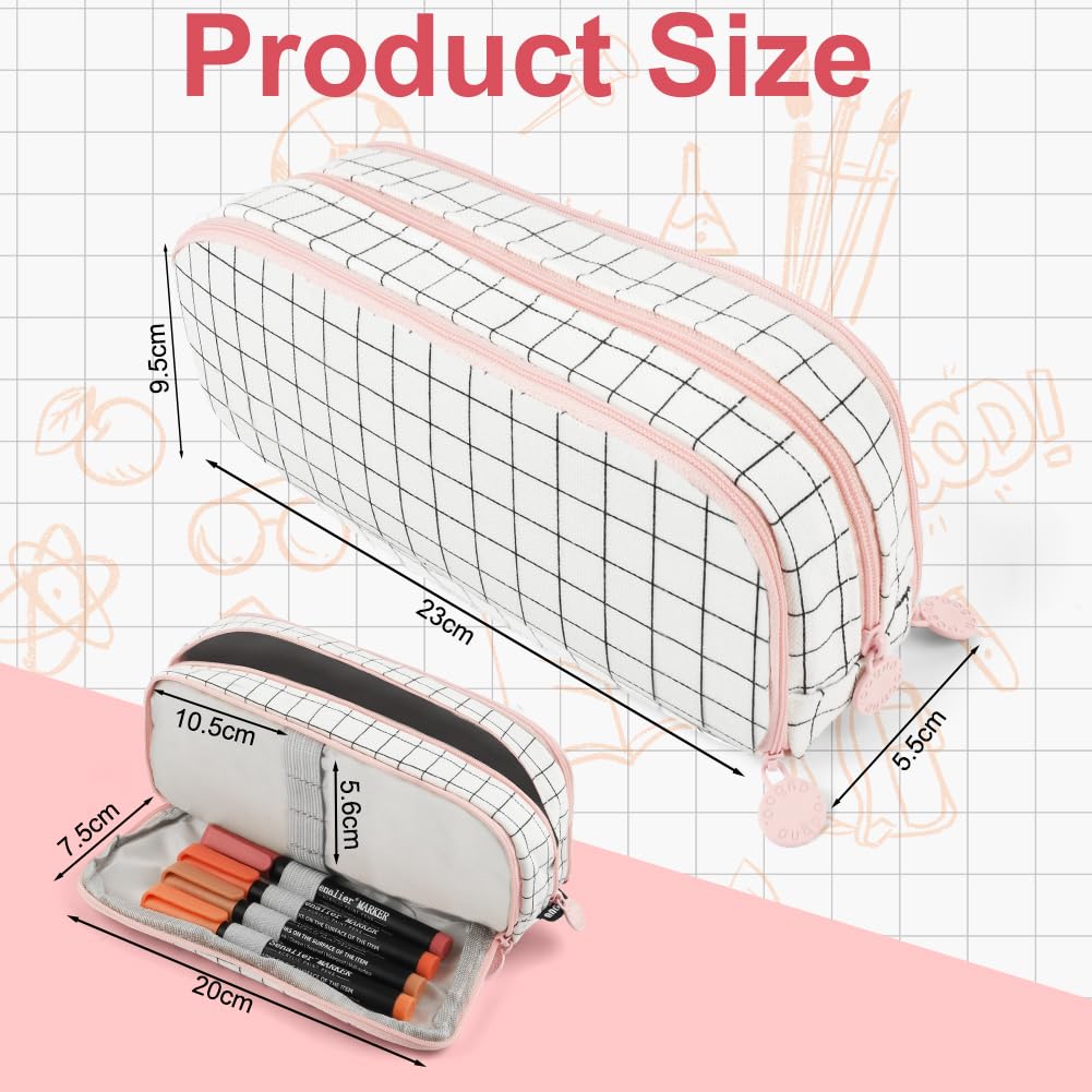 OFFCUP Pencil Case for Large Capacity Cute Stationery Pencils Case Bag, Durable Shell Pen Maker Pencil Pouch - Image 2