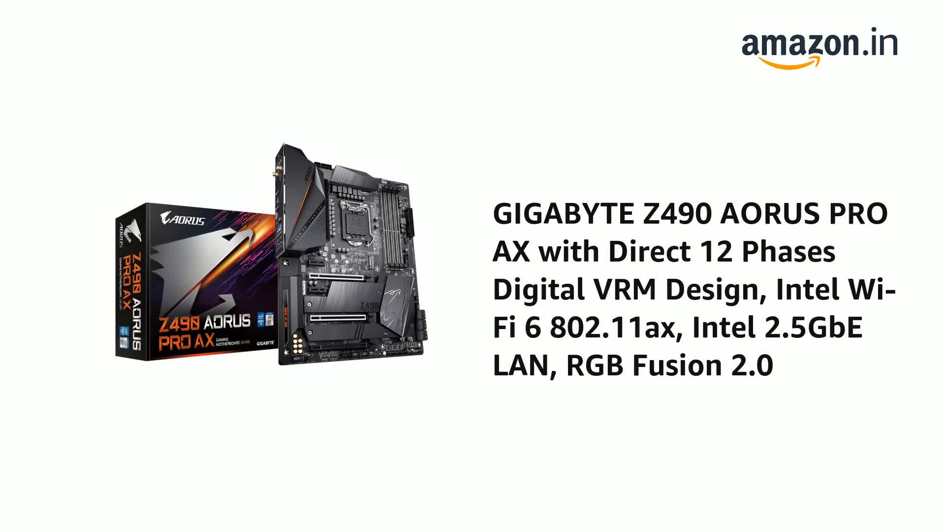 Amazon.in: Buy GIGABYTE Z490 AORUS PRO AX with Direct 12 Phases