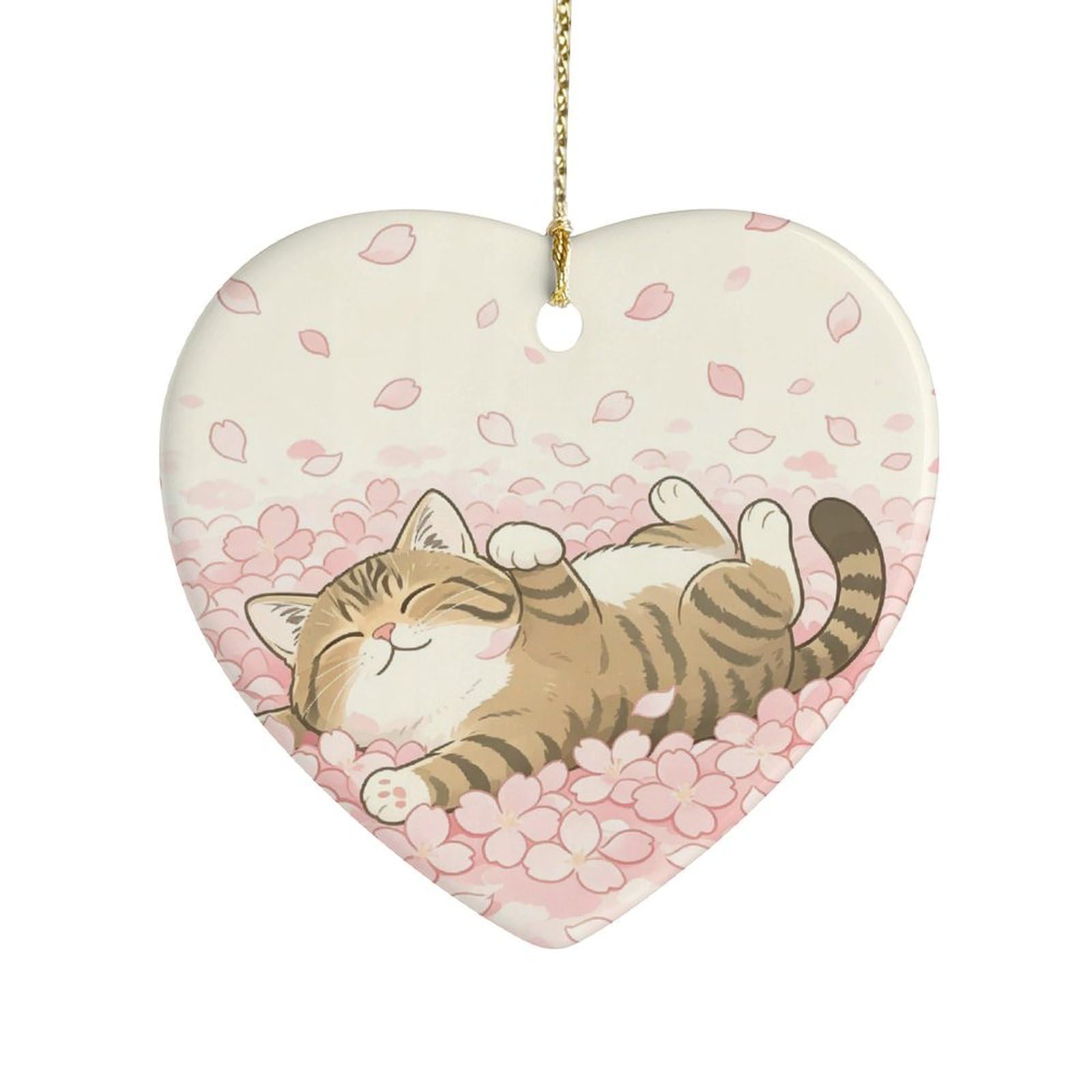 Fekiloot Style Cute Little Kitten Ceramic Ornament Home Decor Keepsake