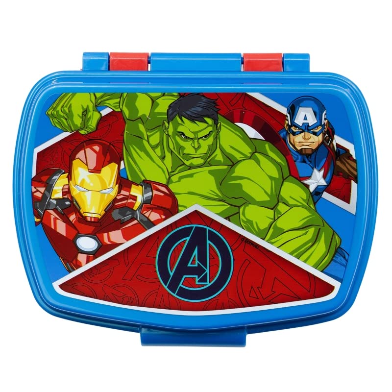 ILS I LOVE SHOPPING Contenitore Portapranzo Porta merenda Scatola Sandwich Box per Bambini (Avengers Supereroi Hulk)
