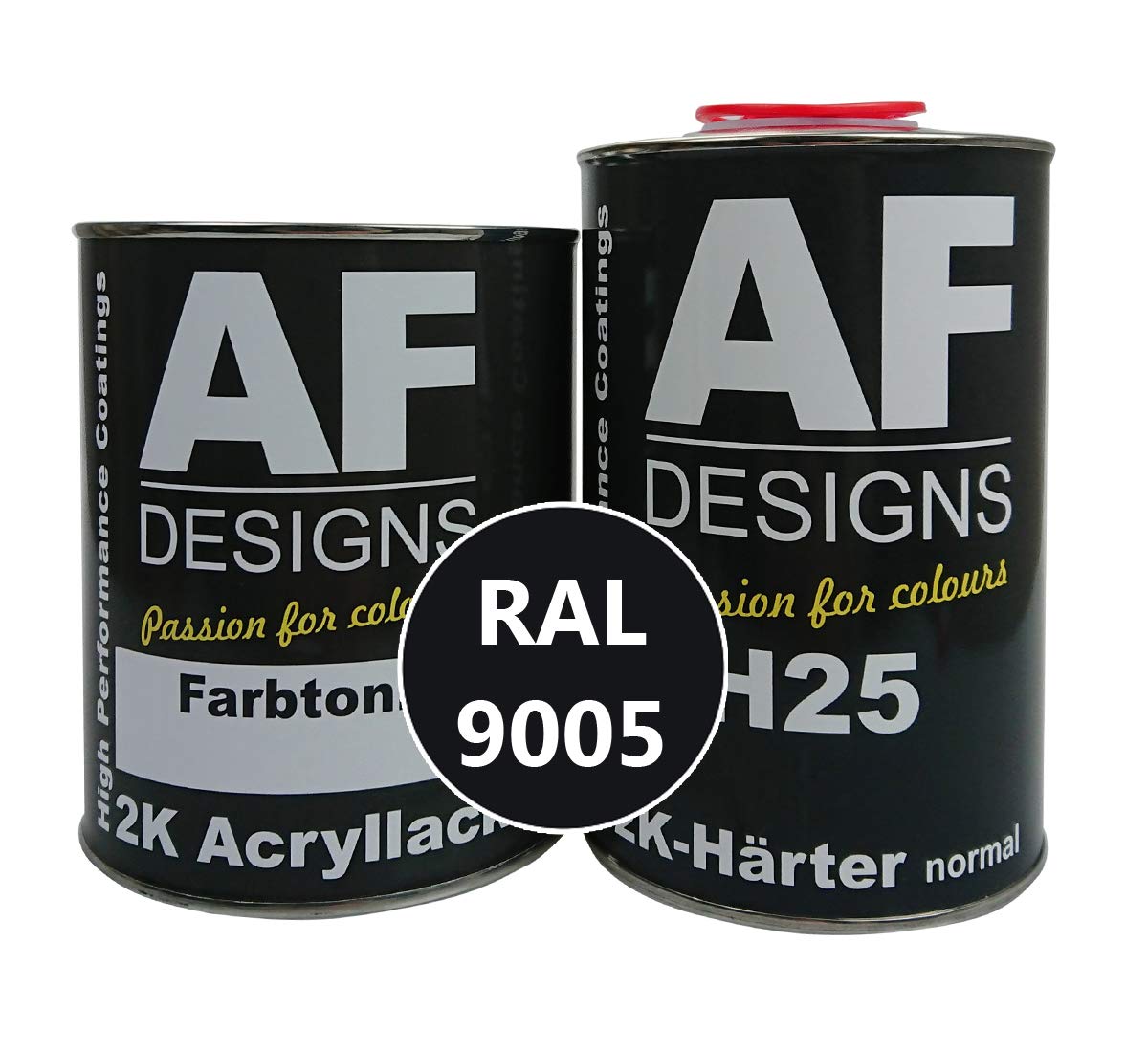 2K Acryl-Lack-Set 4,5 kg RAL 9005 TIEFSCHWARZ | 2K Acryl AUTOLACK Set nach RAL - ABSOLUT HOCHGLÄNZEND