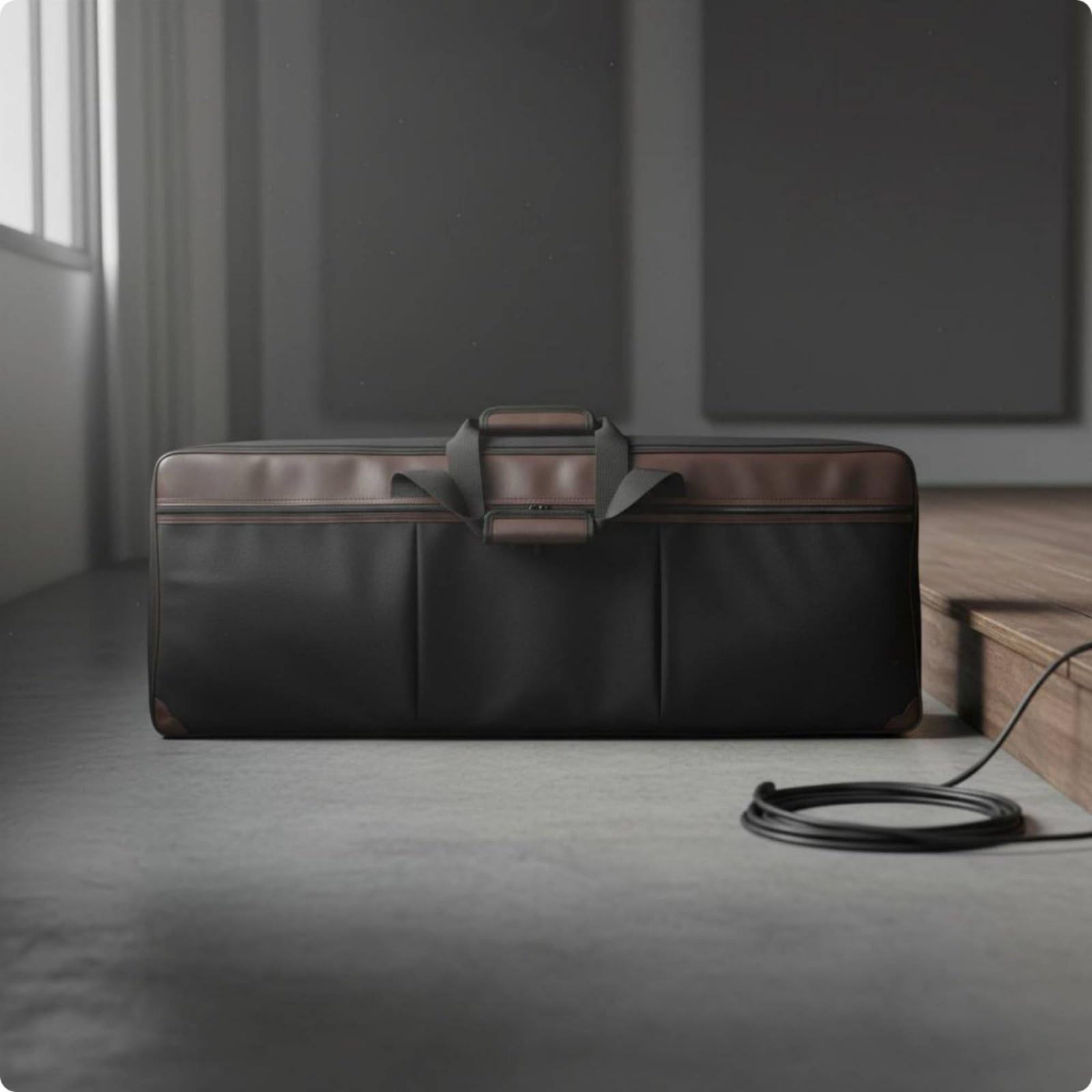 Custodia Tastiera Elettronica Borsa Protettiva Impermeabile Multiuso Imbottitura Soft Tasche Extra Doppia Tracolla Adatta a Spostamenti Lezioni Conservatorio, Nero PU Aggiornato
