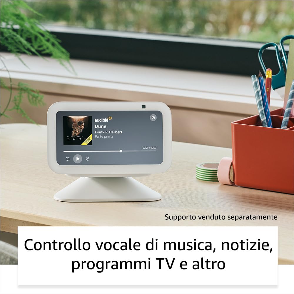 Echo Show 5 (Ultimo modello) | Bianco + Ring Intercom Video (versione 2025, ultimo modello)