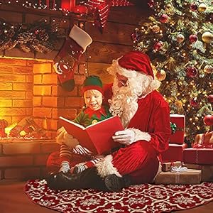 Red Flannel Tree Mat, 48 inches Large with Gilded Christmas Patterns Skirt for Xmas Tree Holiday Party Decorations Indoor Outdoor with 1 Christmas Stocking Red Flannel Tree Mat 48 inches Large with Gilded Christmas Patterns Skirt for Xmas Tree Holiday Party Decorations Indoor Outdoor with 1 Christmas Stocking