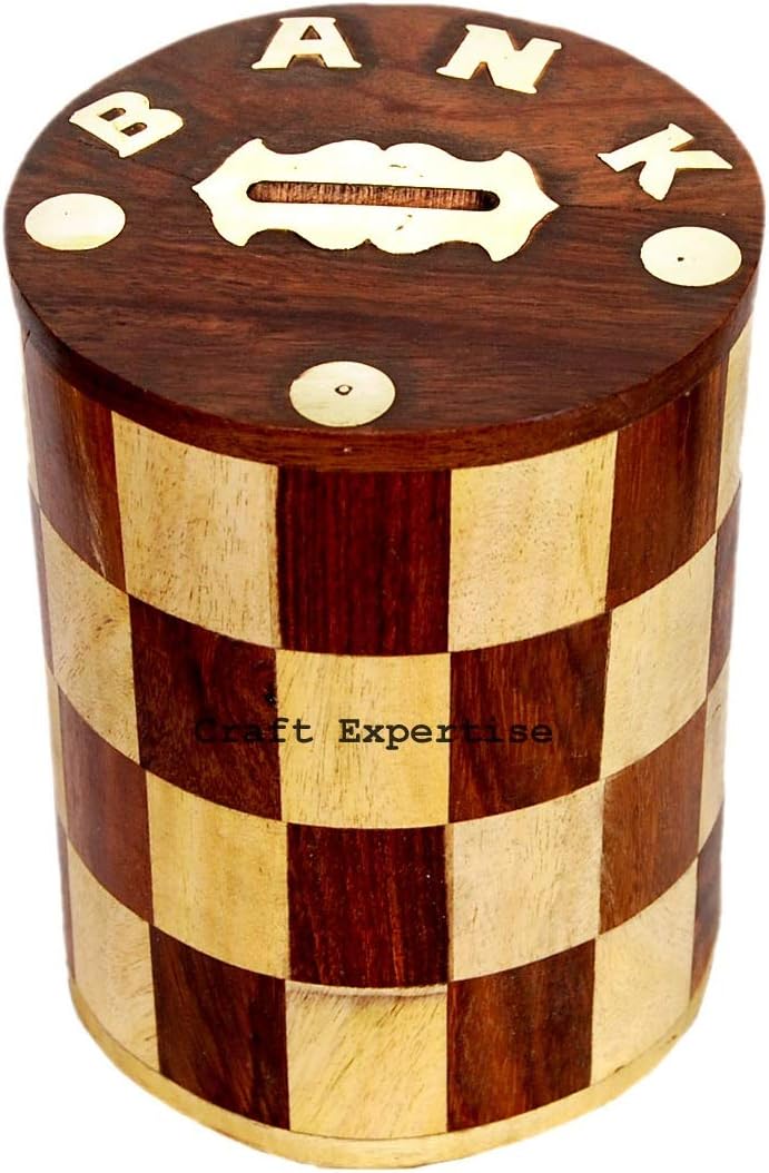Wooden Money Bank/Piggy Bank For Kids 5 Inch, Modern