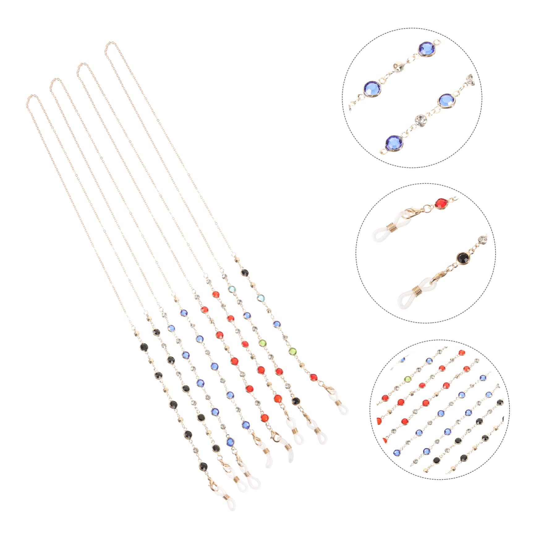 Homoyoyo Catena Di Occhiali Cinghie Per Occhiali Catena Per Occhiali Con Perline Uomo Occhiali Da Sole A Forma Di Occhiali Da Sole Alla Moda Accessori Per Occhiali Lega