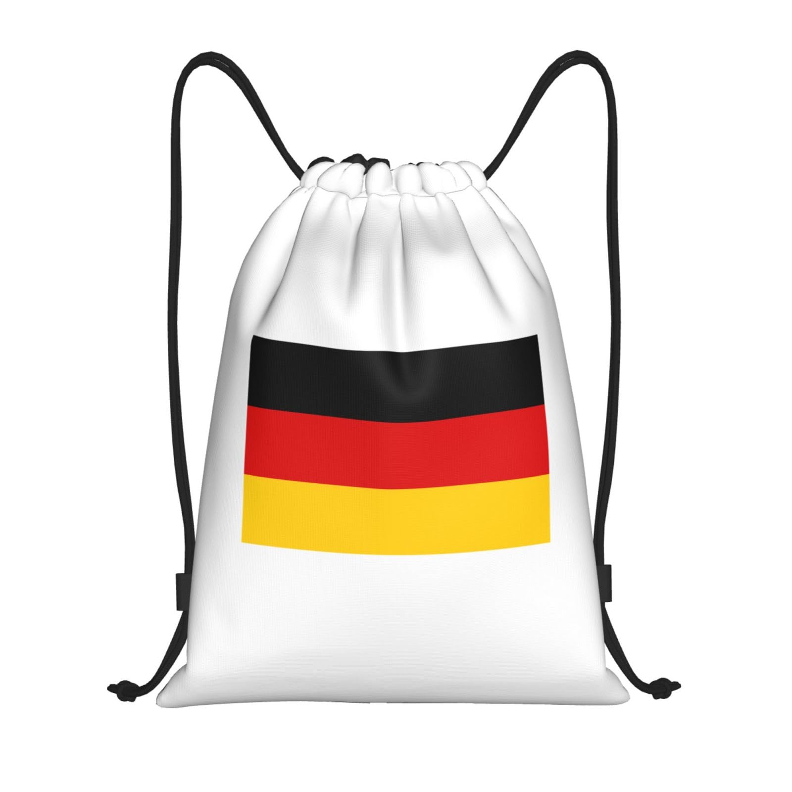 Lightweight Drawstring Bag, Gym Backpack With German Flag Print For Sports, Yoga, Travel