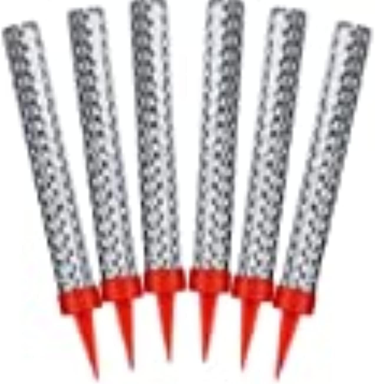 6 Sparkling Fountain Fireworks (Silver 15cm)