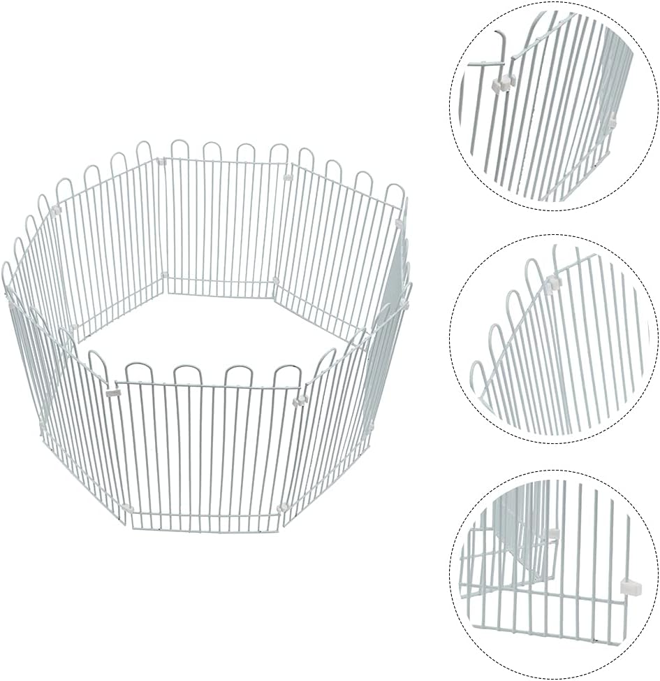 8Pcs Pet Fence, Dog Fence Pet Dog Cage Fence Assemble Fence Hamster House Small Pet Fence Amusement Park Outdoor Fence for Dogs, Cats, Small Animals