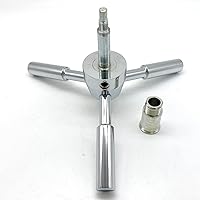 Vista 5 de YOSEC Mango cromado de 3 radios para rifles, caja fuerte de depósito y puertas de cajero automático