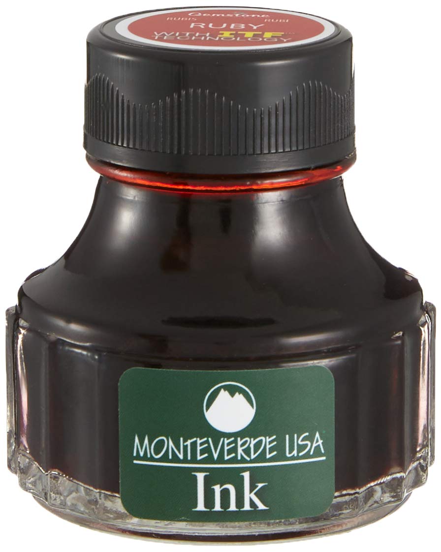 Monteverde G308RU Gemstone Bouteille d'encre 90 ml Ruby