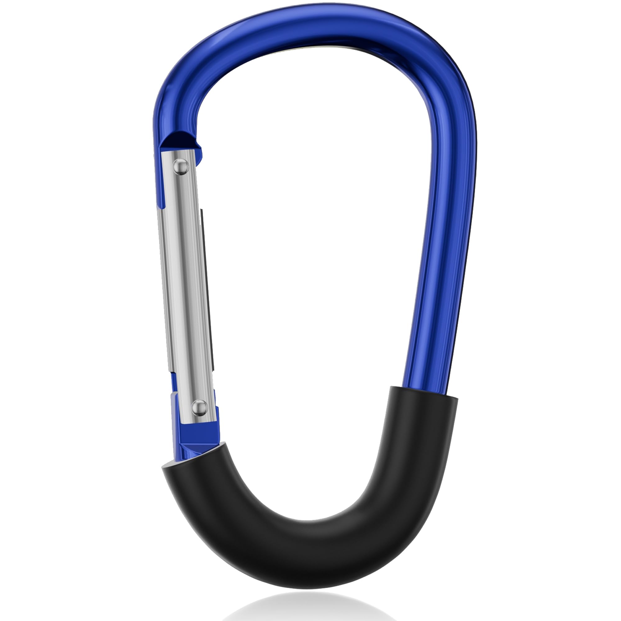 SURDOCA Ganci per passeggino, grandi ganci per passeggino per borse, clip e ganci universali per passeggino, gancio mamma per passeggino resistente, accessori per passeggino per mamma blu 1