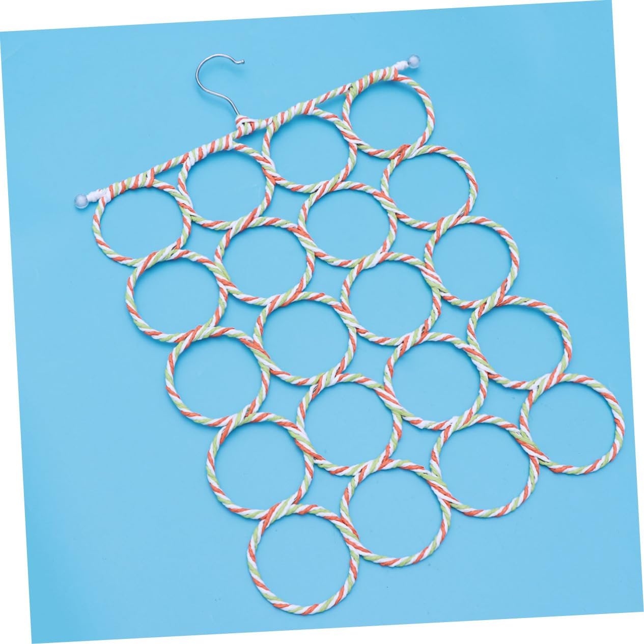 Alipis Ring Rattan Scarf Hanger Towel Rack Closet Organizer Non-Slip Random Color