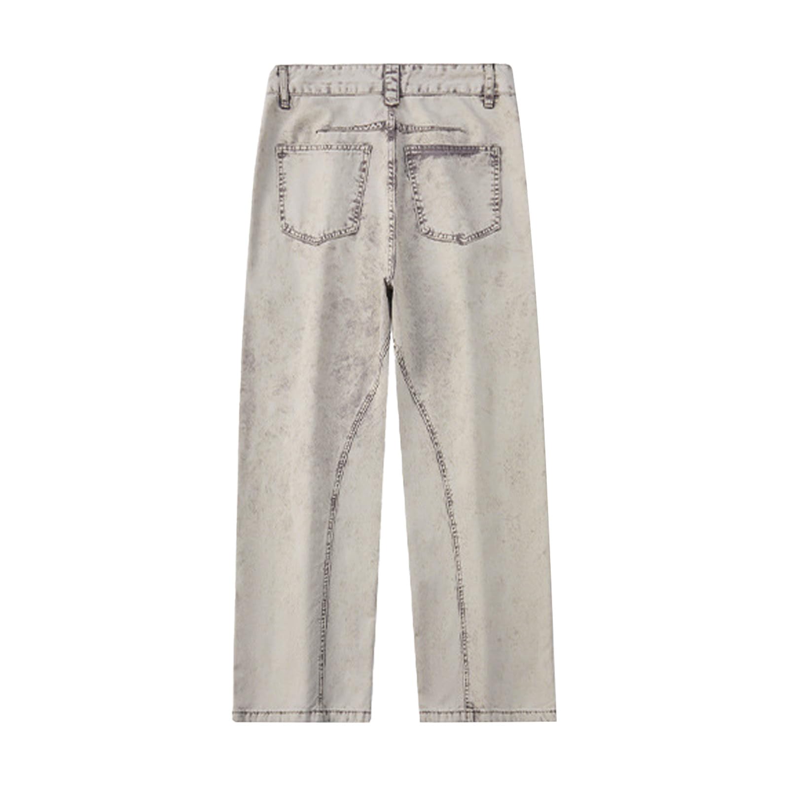 Baggy Jeans da uomo a vita alta, pantaloni in jeans dritti a gamba larga, con tasche, vintage, patchwork denim, per feste, hip hop, pantaloni da uomo, alla moda, per attività all'aria aperta