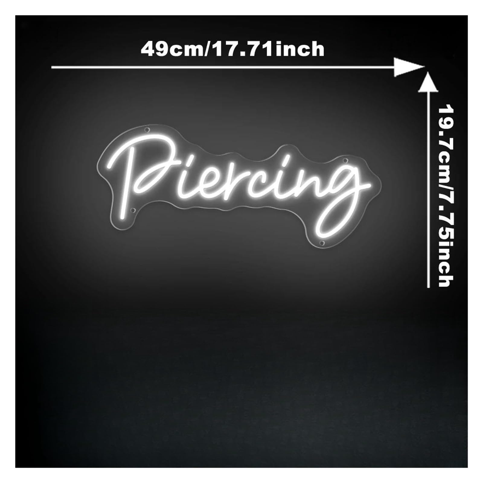 Insegna al neon "Piercing" LED per luci al per neon per alimentazione per da parete per studi di tatuaggi negozi bellezza insegne commerciali