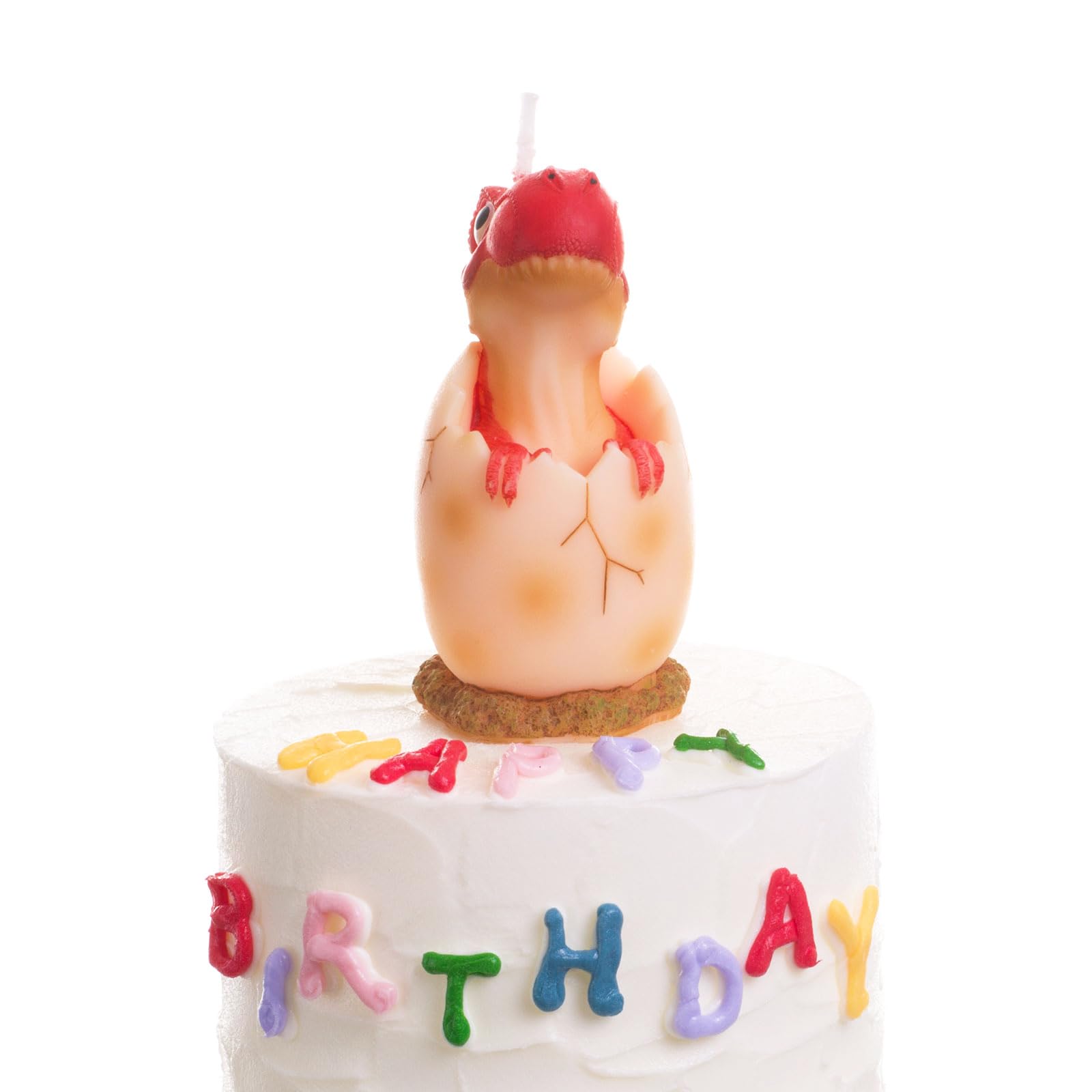 Vela de cumpleaños de bebé de dinosaurio rojo, para baby shower, cumpleaños y fiesta de Pascua, regalos para niños, celebración de vacaciones