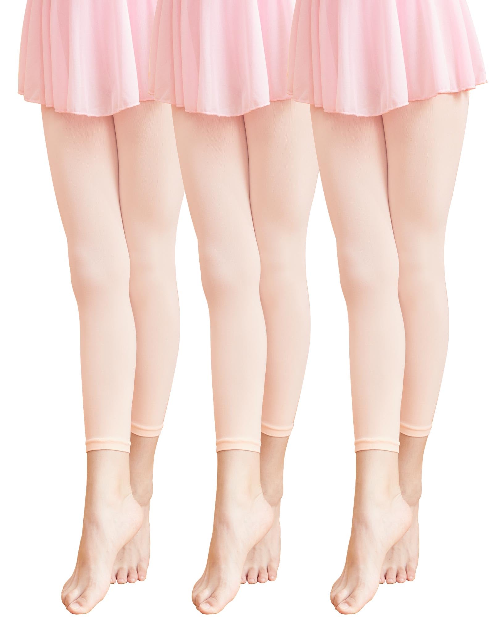 Daydance Girl's Women's Footless Tights for Dance, Balle, Gymnasics