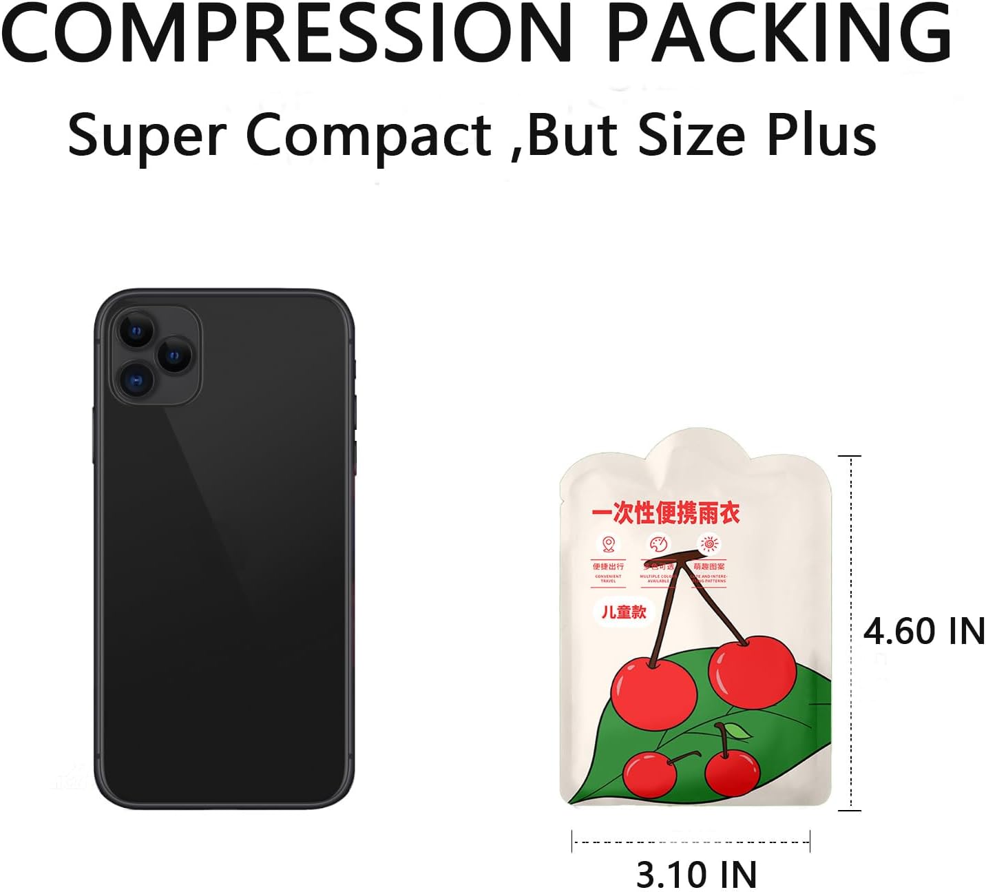 Disposable Rain Poncho Emergency Ponchos Rain Coat for Adults Women Men Compact Size 7 Packs 7 Color with Hood