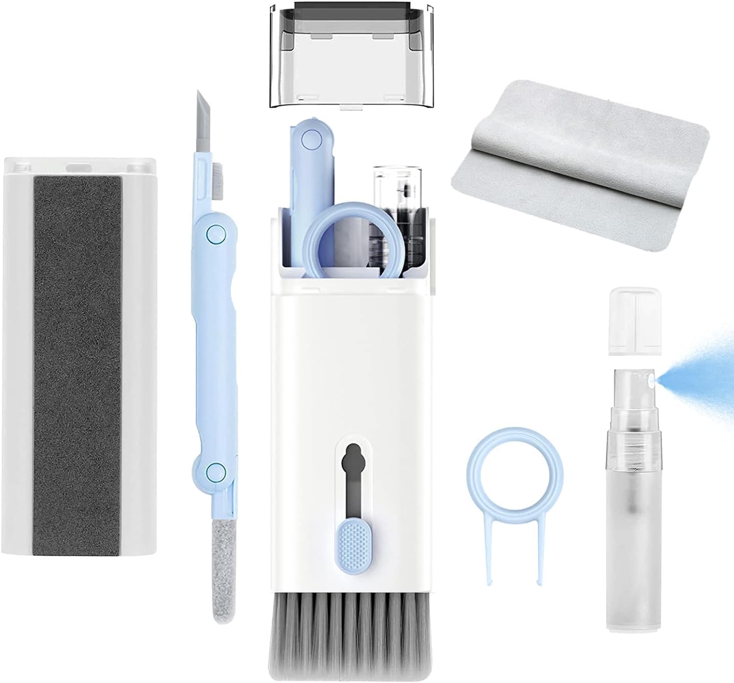 Mclear 7-in-1 Electronics Cleaner Kit, Multipurpose Cleaner Set with Soft Microfiber Brush, 3 in 1 Cleaning Pen for Airpods Pro, Keyboard, Monitor, Phone, Corner Slit Duster, Random Color, Pack of 1 (B0CK5JRGQD) Amazon Price History, Amazon Price Tracker