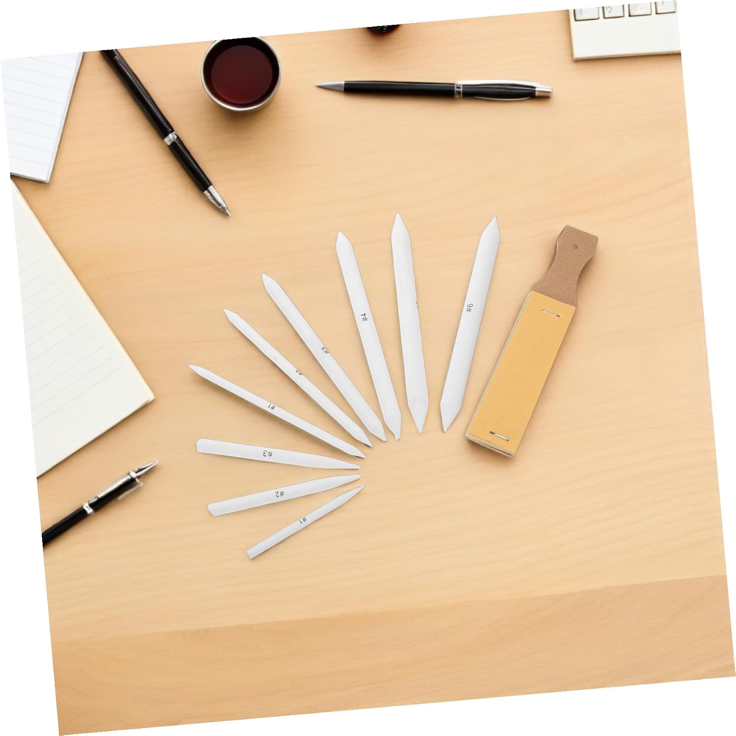 IWOWHERO Professional Drawing Supplies Set with Blending Stumps and Sandpaper Board Ergonomic Sketch Paper Eraser for Precise Smudging and Shading Charcoal Pencils and Graphite Portable Art
