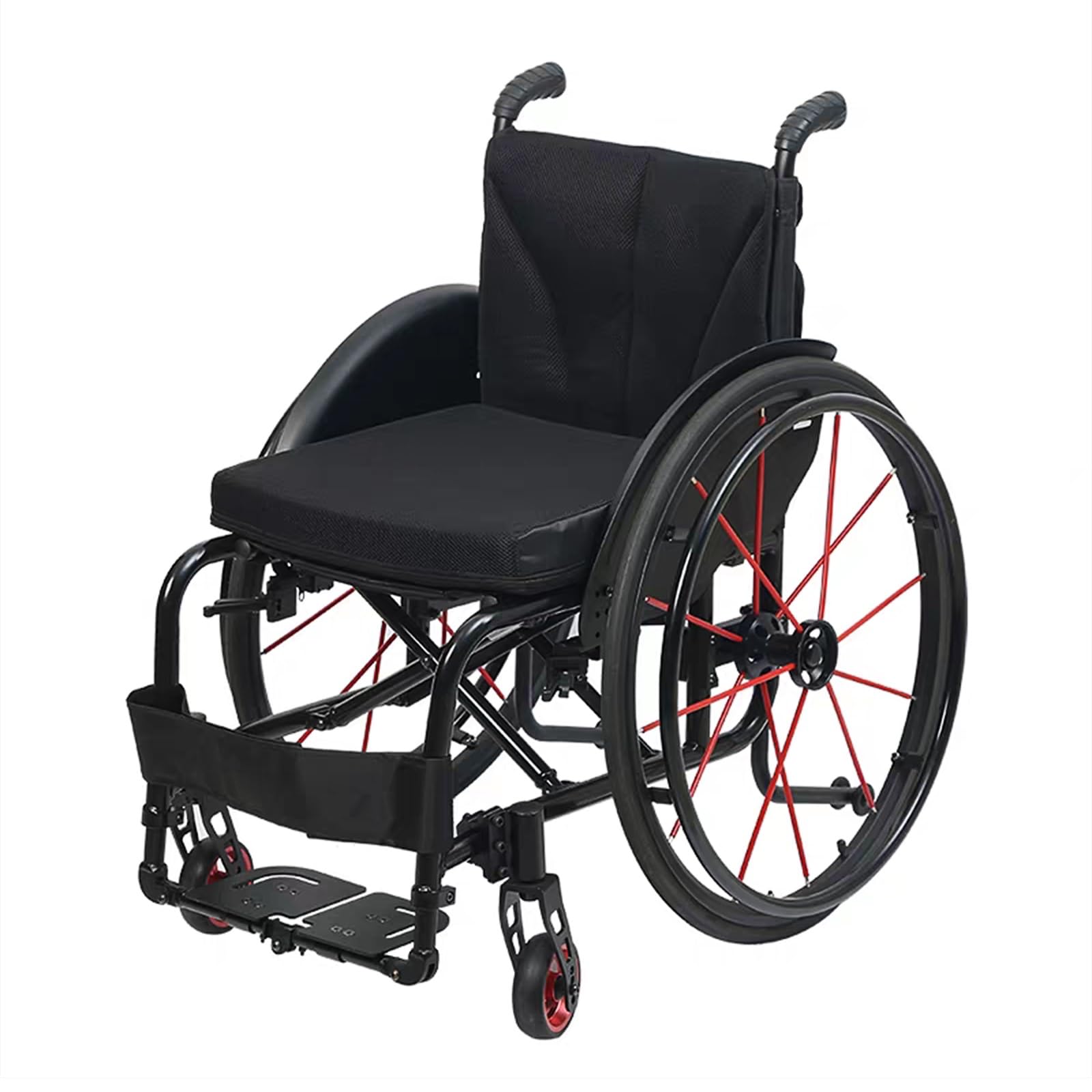 Sedia a rotelle pieghevole,Alluminio,Sedia a rotelle per lo sport, Leggera(Seat width 42cm/16.5in)