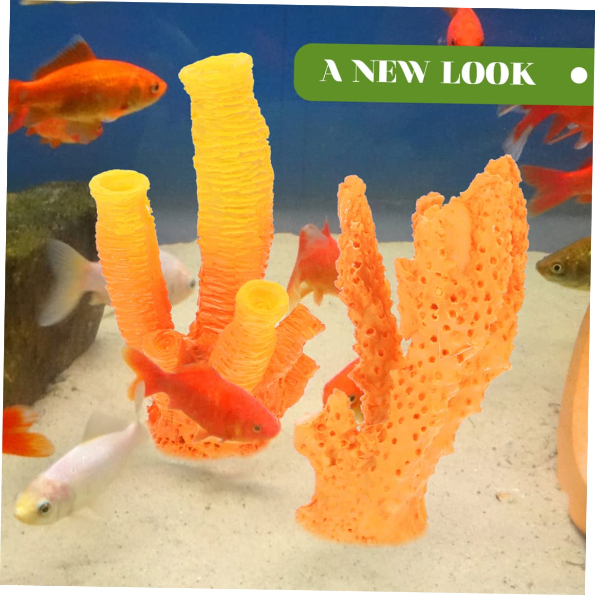 OUNONA 5 Ensembles Décorations Artificielles pour Aquarium Artificiel Accessoires pour Aquarium Fournitures pour Enfants Résine 3 pièces * 5