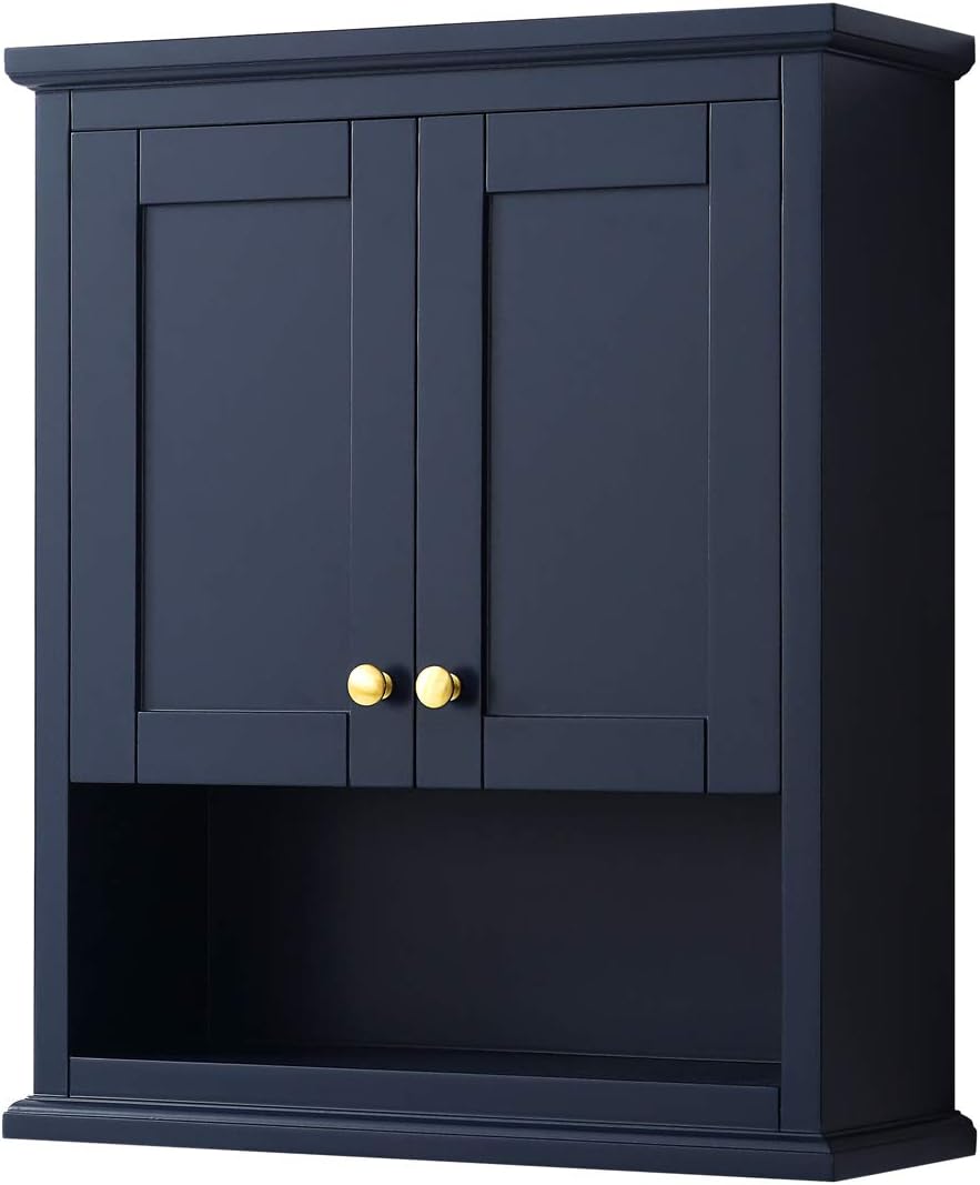 Wyndham Collection Avery Wall-Mounted Bathroom Storage Cabinet in Dark ...