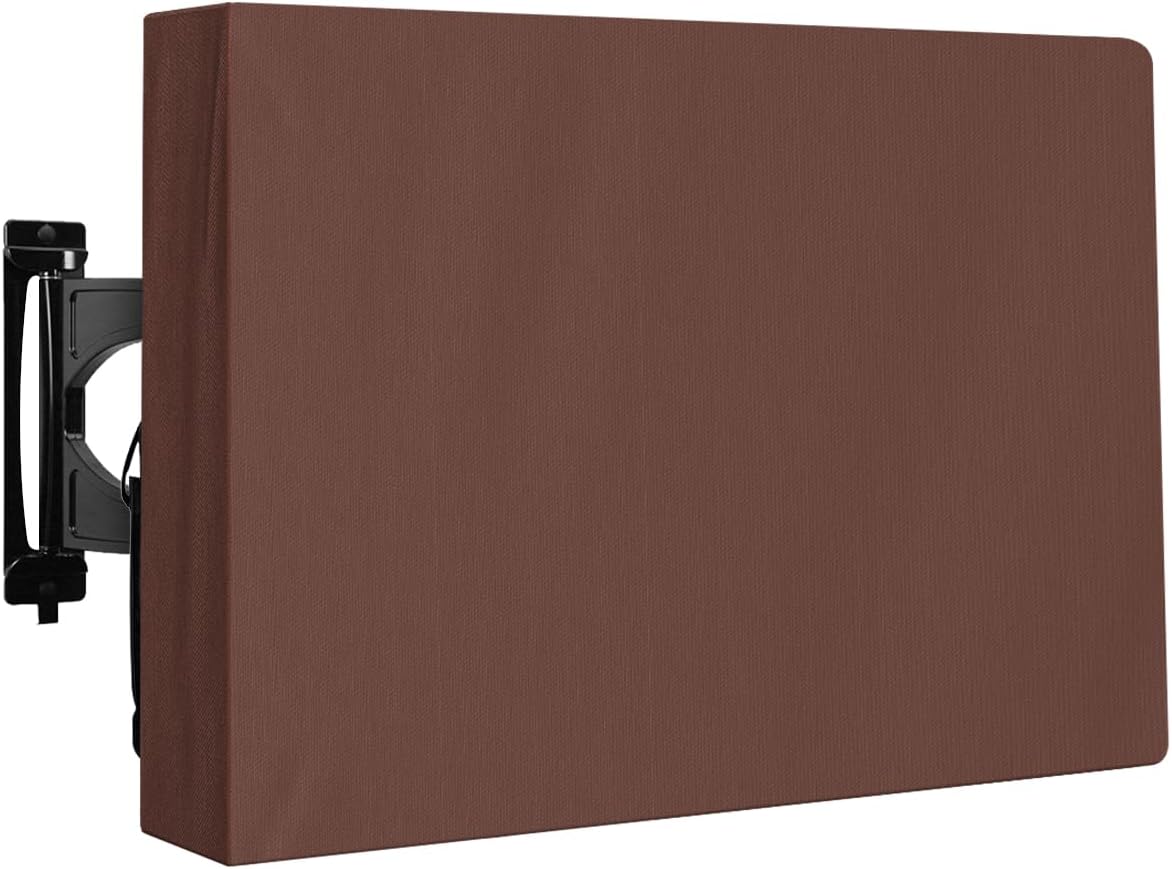 vailgeWaterproof and Weatherproof Outdoor TV Cover for 40-43 inch Outside Flat Screen TV, Heavy Duty 600D Oxford Outdoor TV Enclosure Size 40''W x 25''H x 5.5''D,Brown