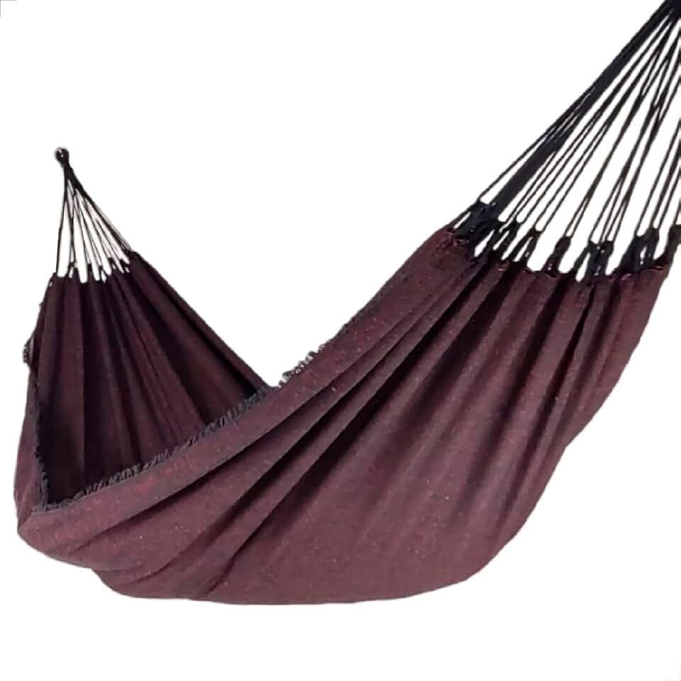 Rede de Dormir Descanso balanço TYJR Casal Luxo Design Moderno Tecido Algodão Reforçada Colorida (Rede Descanso Tradicional Vermelho)