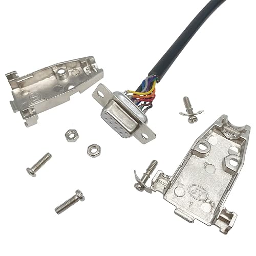 Miniatura 3 de Cable de extensión serie DB9 RS232 de 9 pines, hembra a hembra de 9 pines, conector chapado en oro de 9 pines recto a través del cable