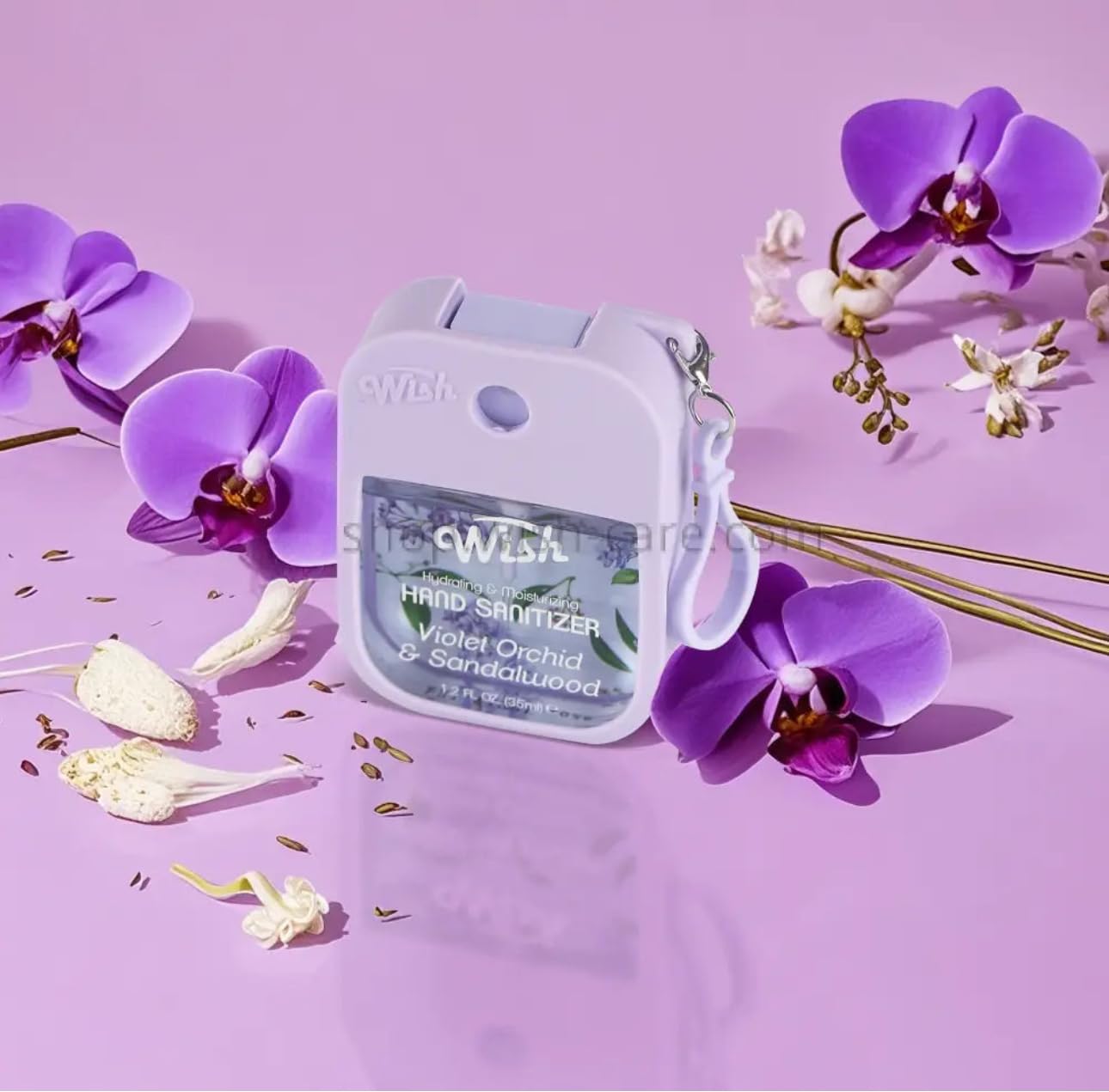 Wish Hand Sanitizer Spary Travel Size Spray 4-Piece 1.2 FL OZ (35ML) Each, Black Plum vanilla, Violet orchid sandalwood, Sweet Guava Fresh Coconut, Cucumber Melon, Hydrating and Moisturizing,(4 pack) - Image 6