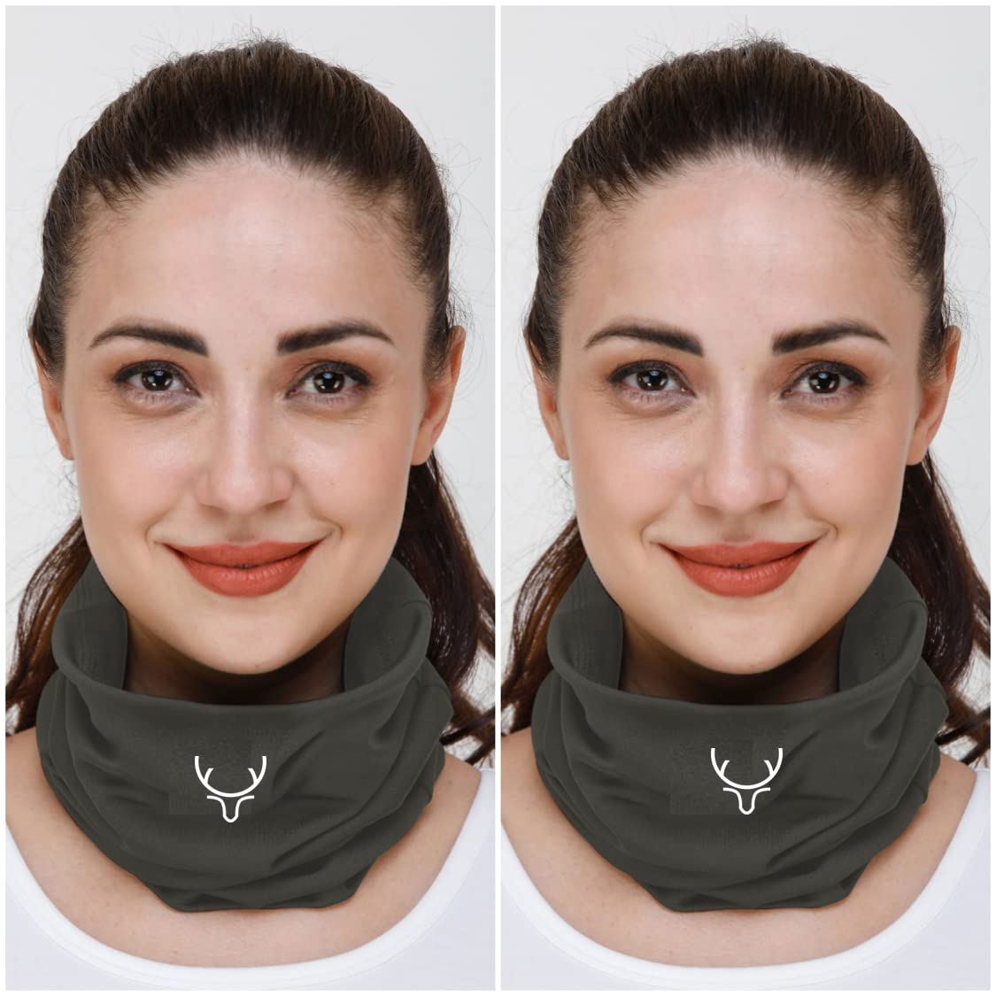 PANTAR Bamboo Bandana Headband and Face Mask for Men & Women | Super Soft | Odour-free & Breathable | Durable & Multipurpose ARMY GREEN Bandana Mask for Dust, Pollution & UV Protection 02 pc 1