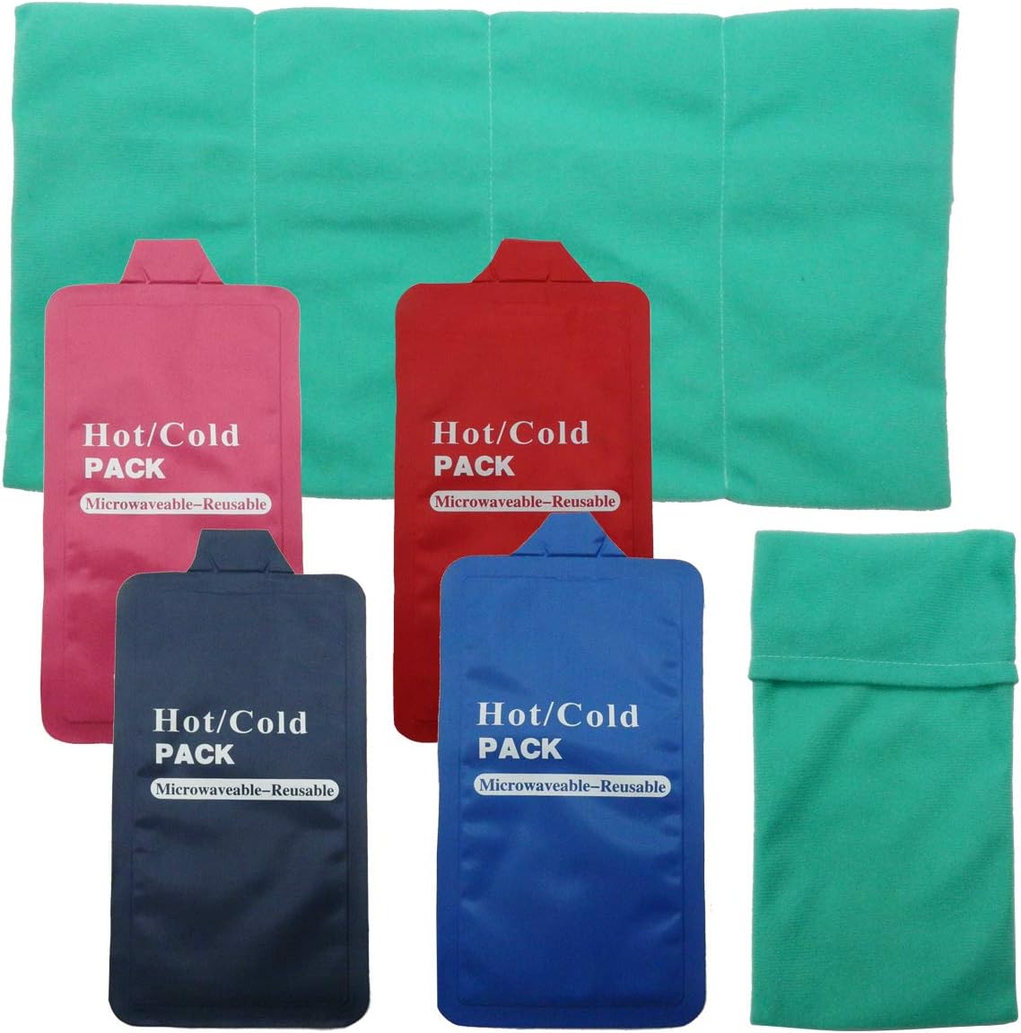 Pain Relief Flexible Ice Pack for Injuries Hot & Cold Therapy Reusable Gel Pack/Heat Wrap - Great for Back, Waist, Shoulder, Neck, Ankle, Knee and Hip (Type1)