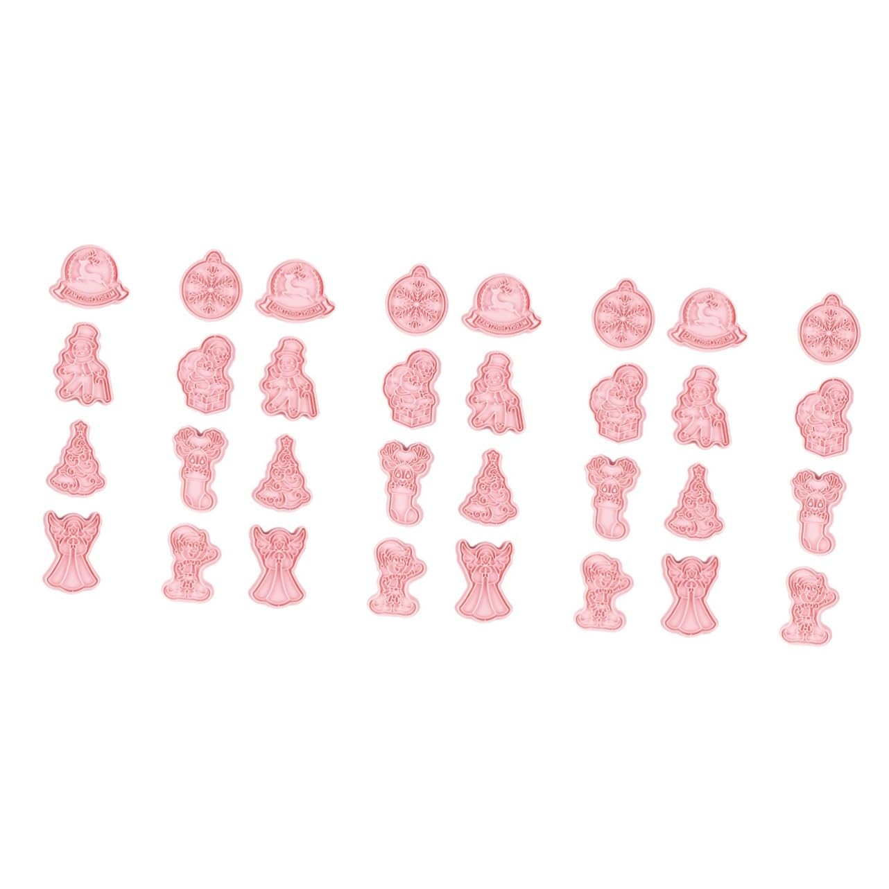 Cabilock 4 Juegos Molde Para Galletas Cortadores De Galletas Sellos Navideños Para Galletas Adornos Navideños Para Galletas Sellos Para Galletas De Fondant Para Fondant Cortadores 8 Uds * 4