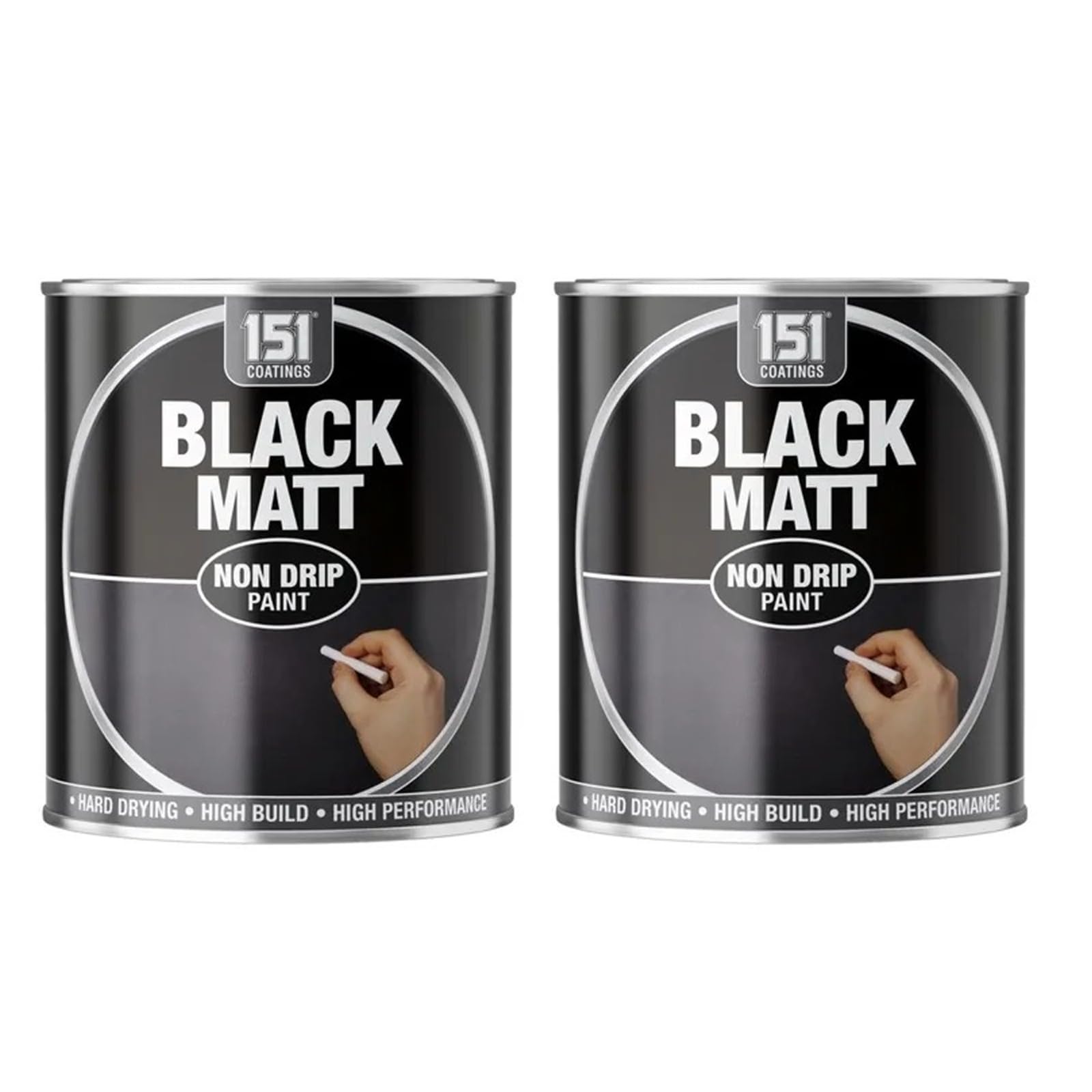 Ysamax 2Pcs Matt Black Non-Drip Paint 300 Ml Tin, Fast Drying Formula, Long-Lasting Protection Against Wear, Weather, And Moisture, Both Interior And Exterior, (2Pcs)