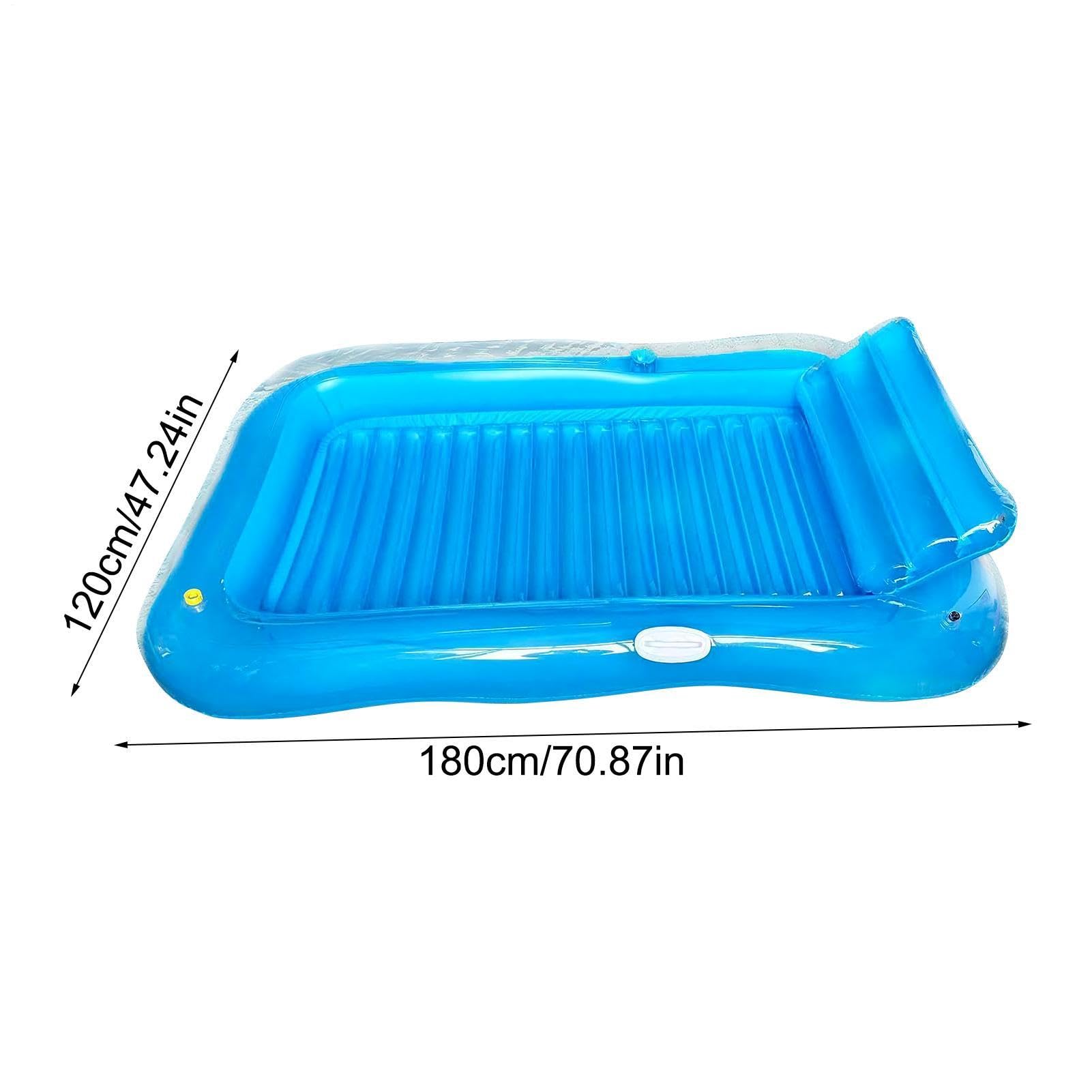 Aufblasbare Schwimmbecken, schwimmendes Bett mit Becherhalter - aufblasbarer Schwimmer, Sonnenbad, Strandfestspielzeug, für draußen, Garten, Terrasse, , See, Wasser, Sonnenbrand und Bad