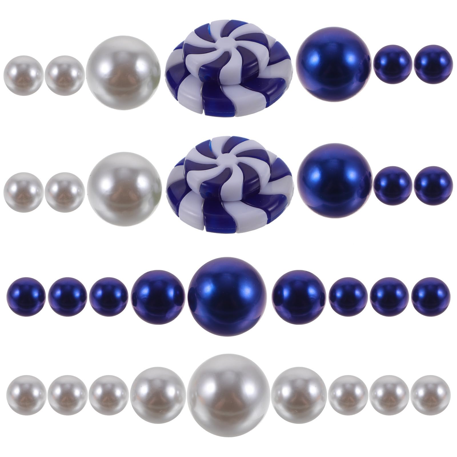 TOYANDONA 4 Sets Weihnachts‑vasenfüller aus Acryl Blau, Leicht und Tragbar | Tischdeko und Raumgestaltung, Dekorative Kugeln, Passend als Cup Dekor, Schöne Optik
