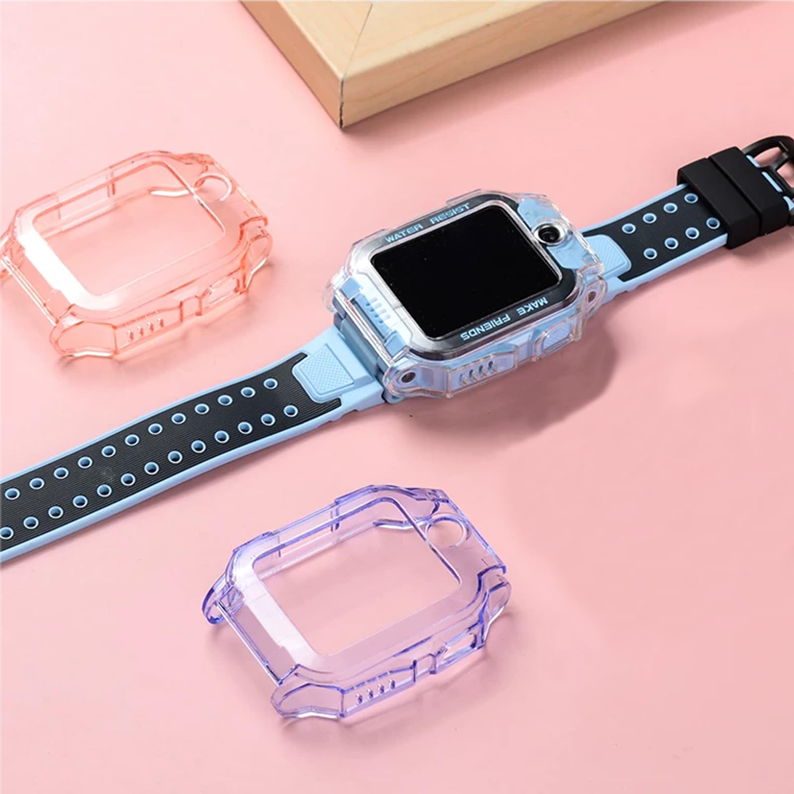 2 sztuki etui do imoo Watch Phone Z7, silikonowe, odporne na wstrząsy, elastyczne etui, ultracienkie przenośne etui ochronne do imoo Z7, niebieskie i przezroczyste