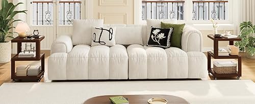 Miniatura 7 de COMASACH Mesa auxiliar de bambú de madera maciza con estantes de almacenamiento, mesa auxiliar de sofá de 3 niveles con ruedas, mesita de noche