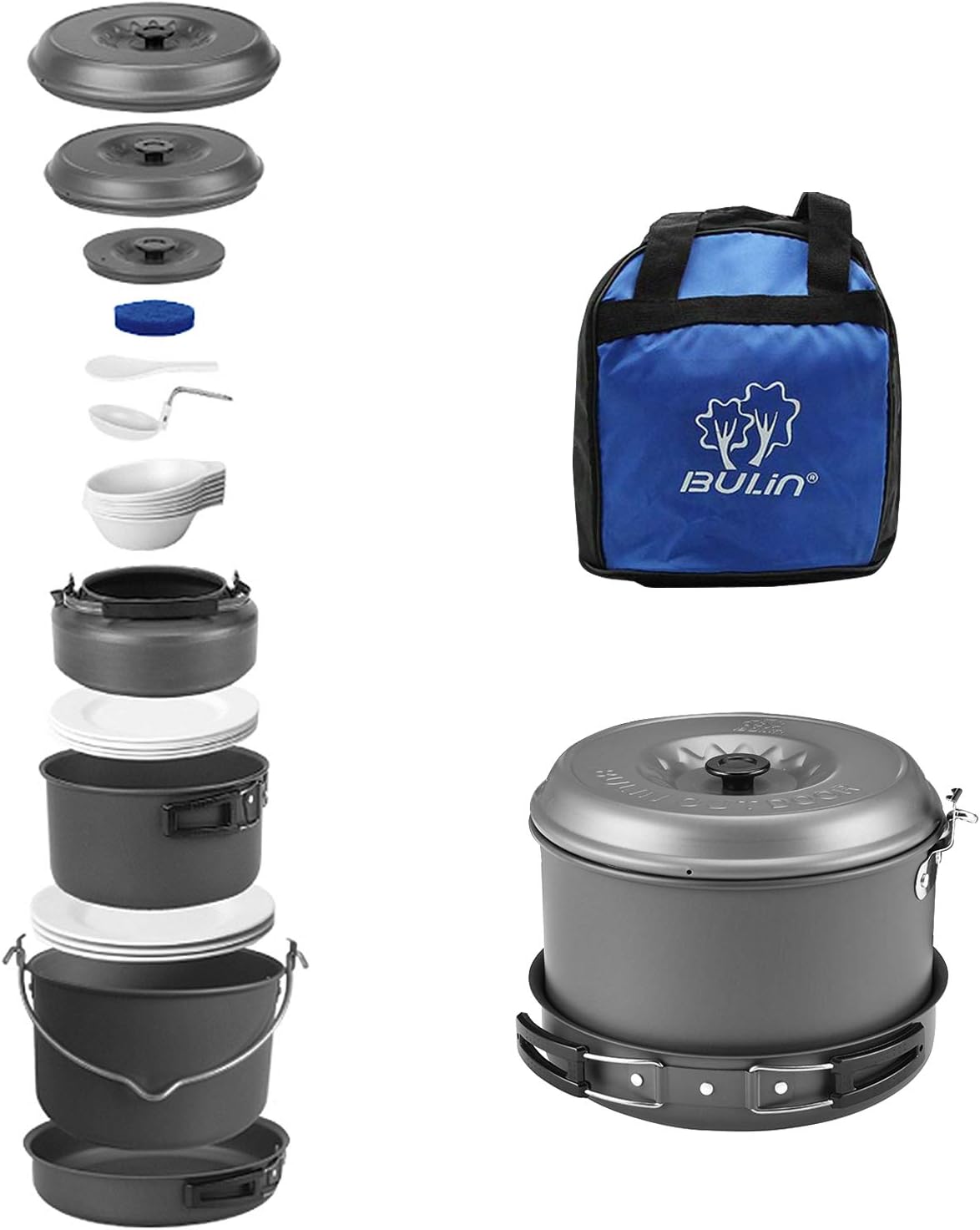 Camping Pots And Pans Set Camping Cookware Stainless Steel Bulin