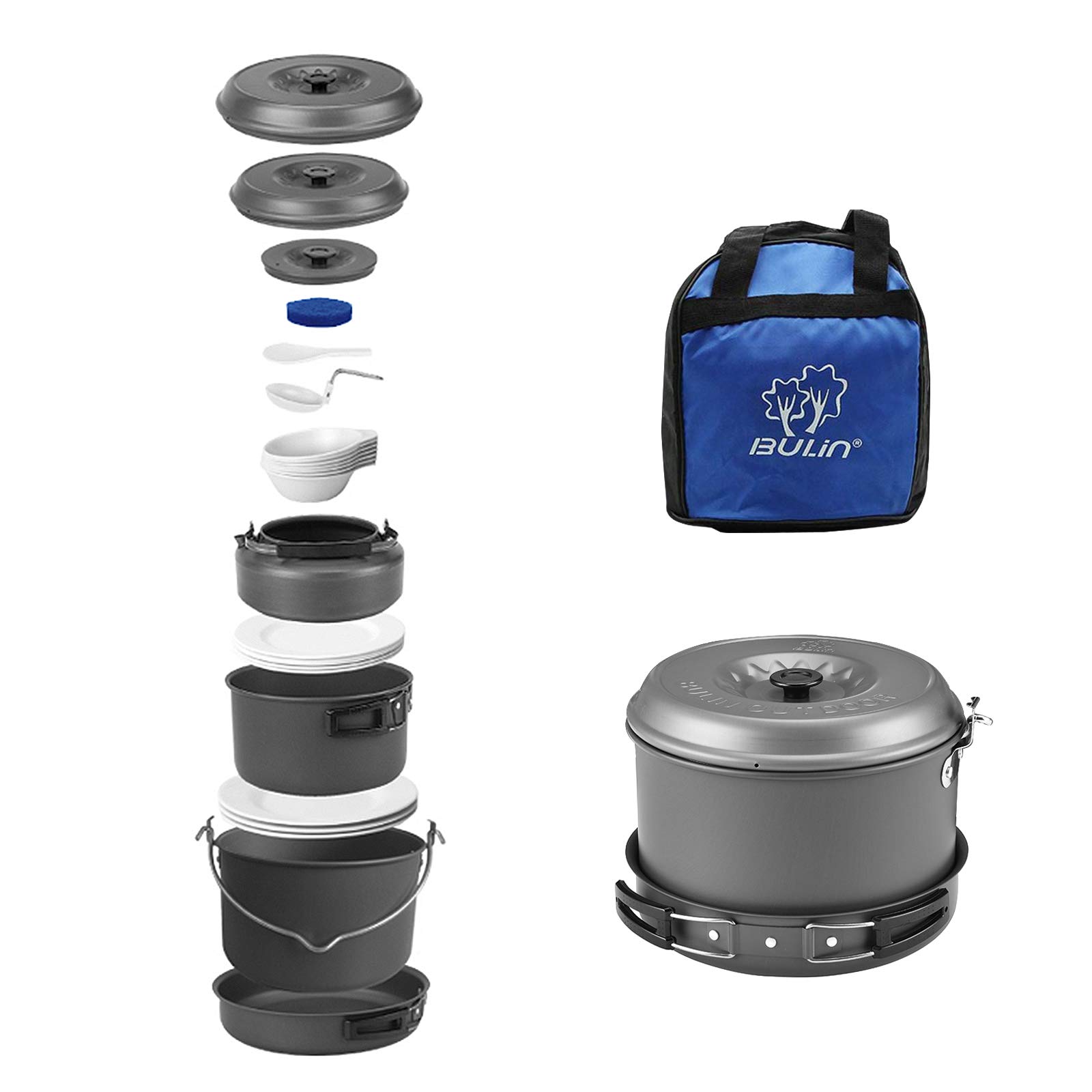 Camping Cooking Gear Bulin PCS Camp Cookware Set Camping