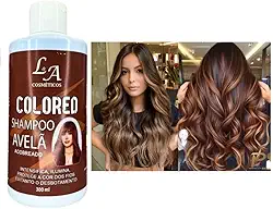 Shampoo Escurecedor Colored 300ml – Tonalizante para Cabelos Brancos Masculinos e Femininos | Efeito Natural, Fortalecimento e Brilho Intenso (Avelâ)