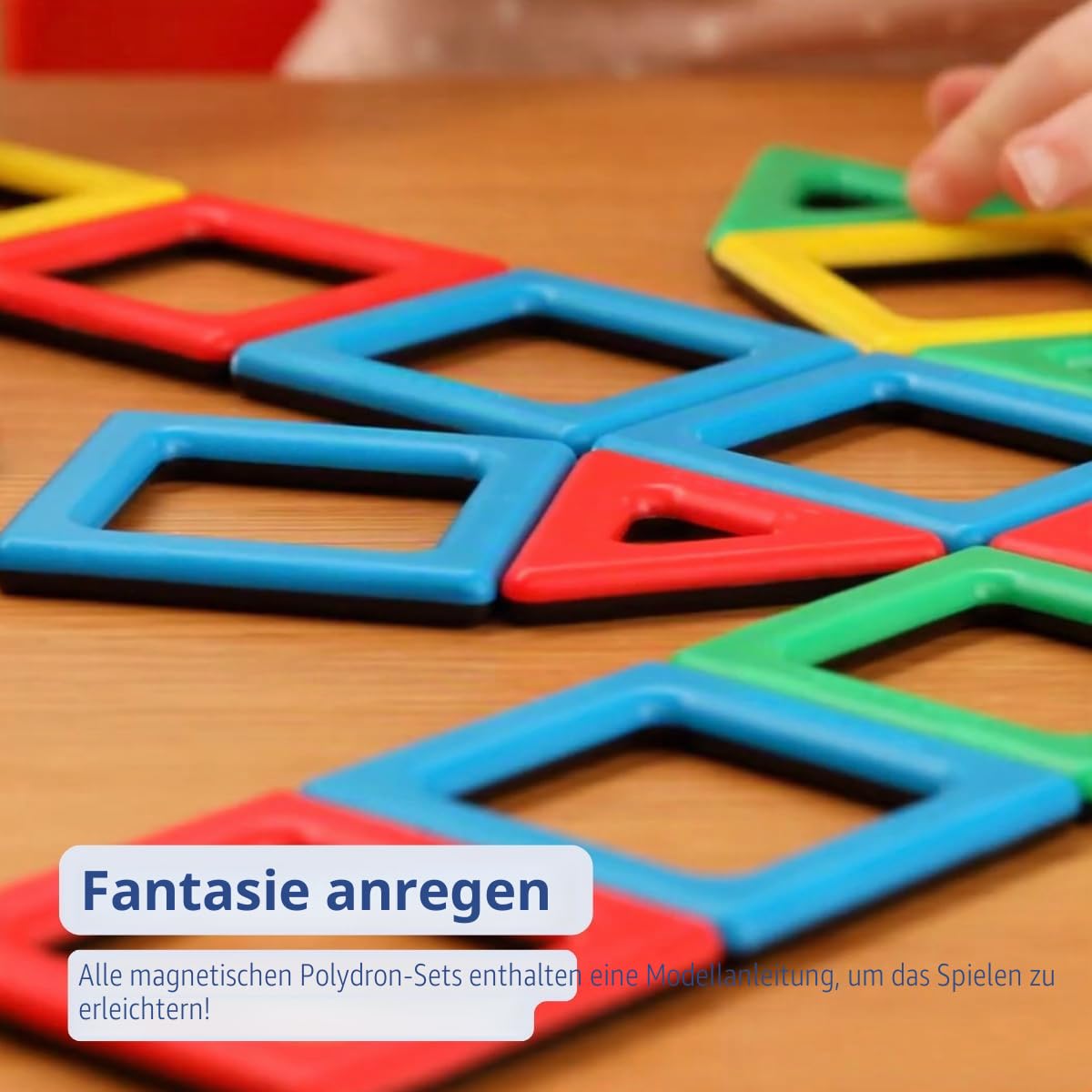 Polydron Magnetisches Starterset - 32 Teile magnetisches Bauspielzeug für Kinder ab 3 Jahren