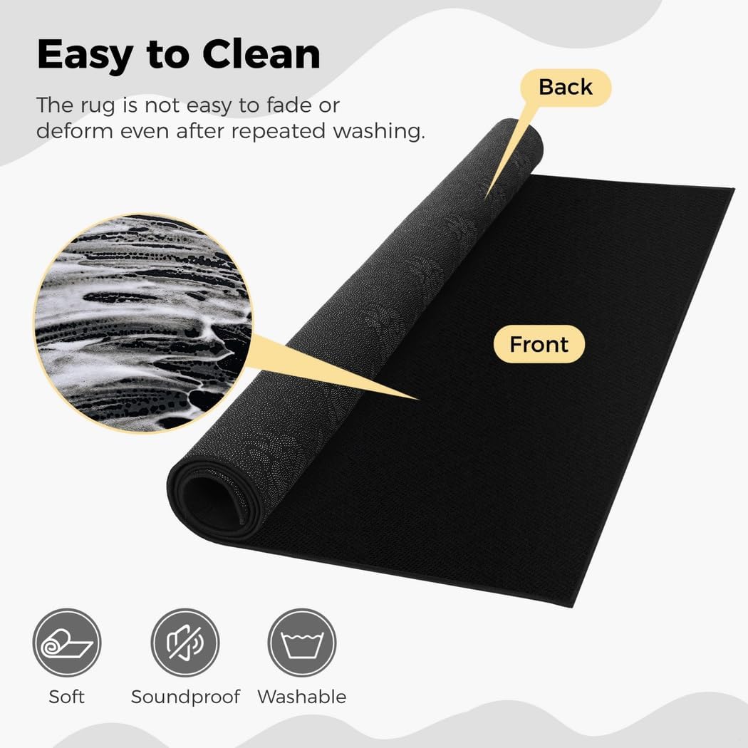 Drum Mat for Electric Drums, Soundproof Rug for Jazz Sets, Drum Accessories, 47’’ X 63’’